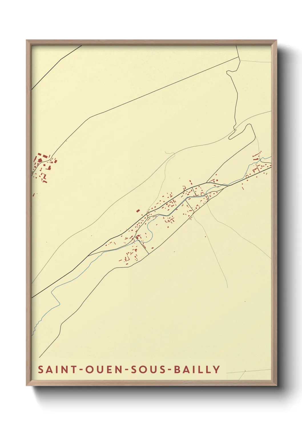Une affiche de carte sur Saint-Ouen-sous-Bailly