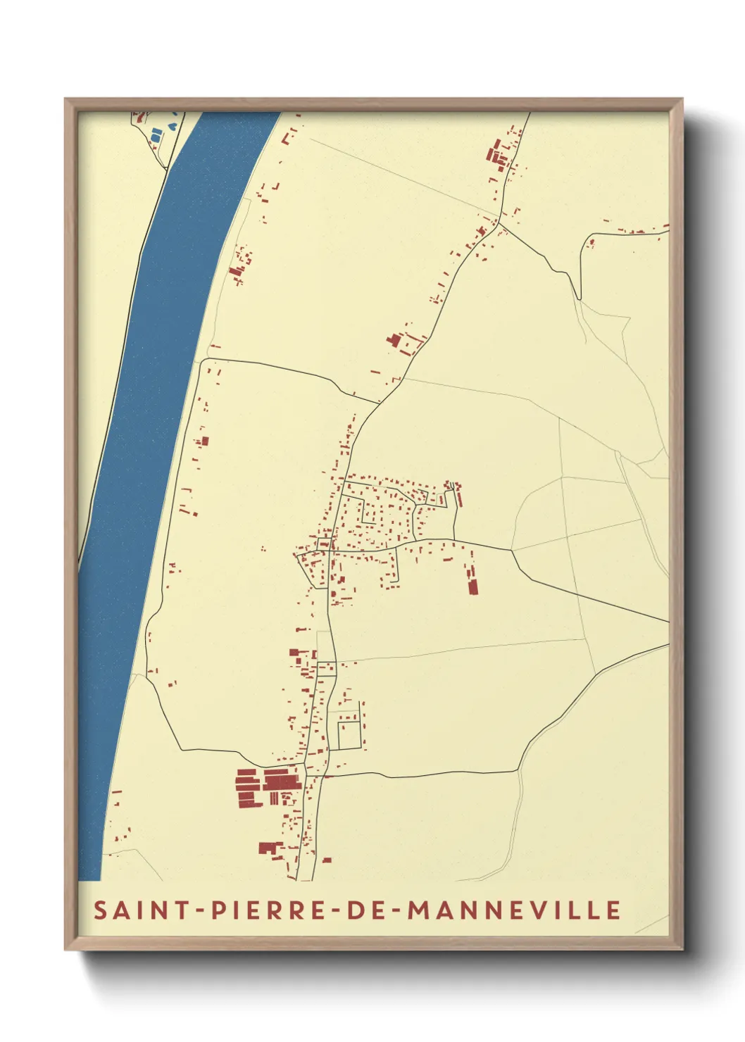 Un poster carteSaint-Pierre-de-Manneville