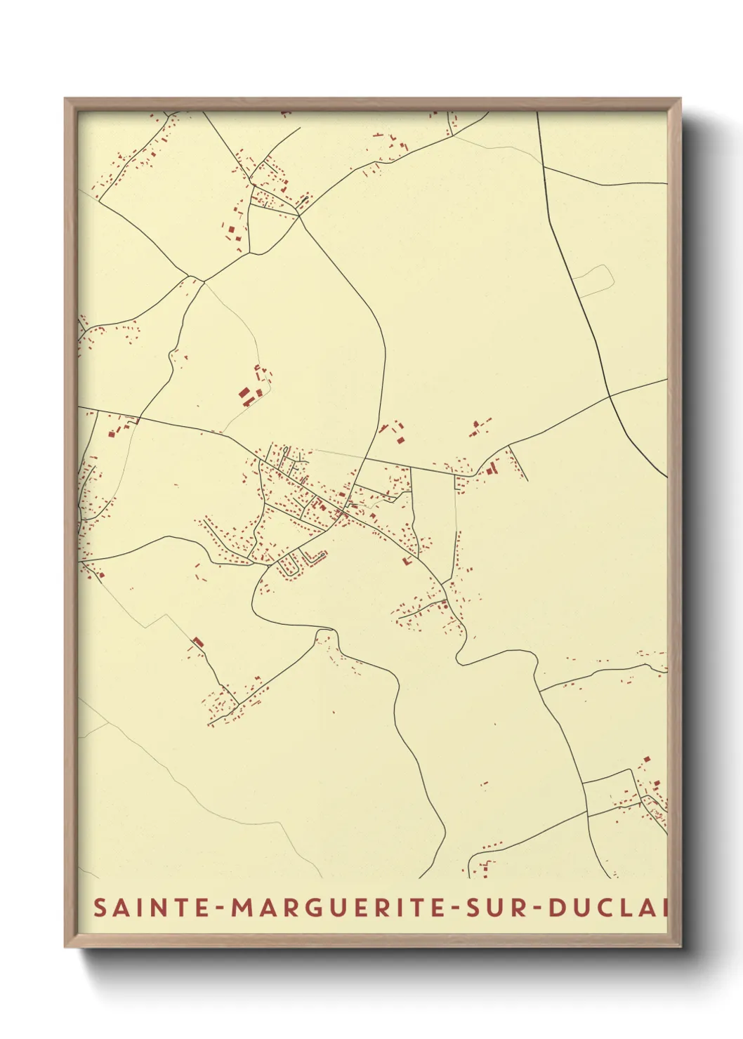 Une affiche de carte sur Sainte-Marguerite-sur-Duclair