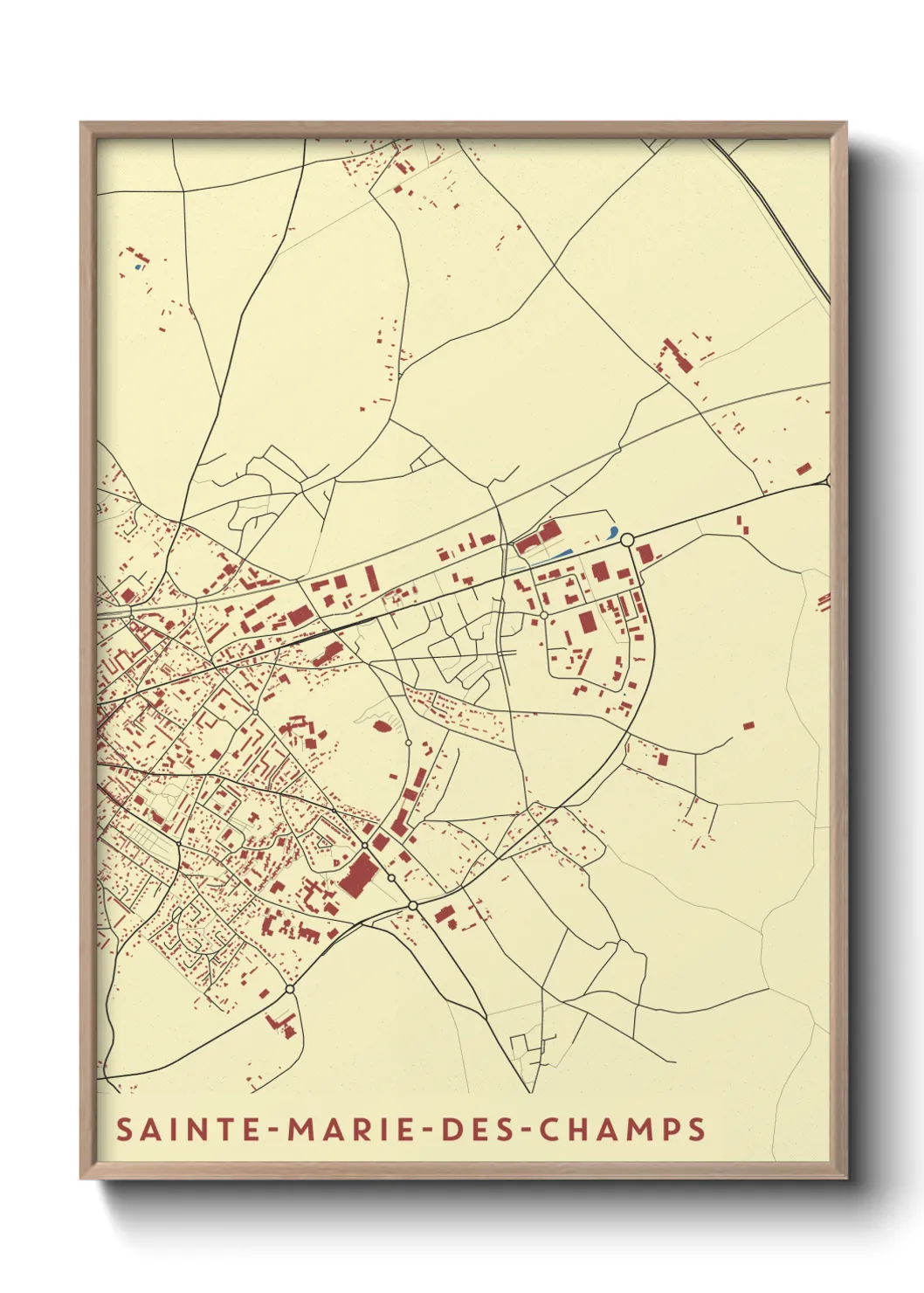 Un poster carteSainte-Marie-des-Champs