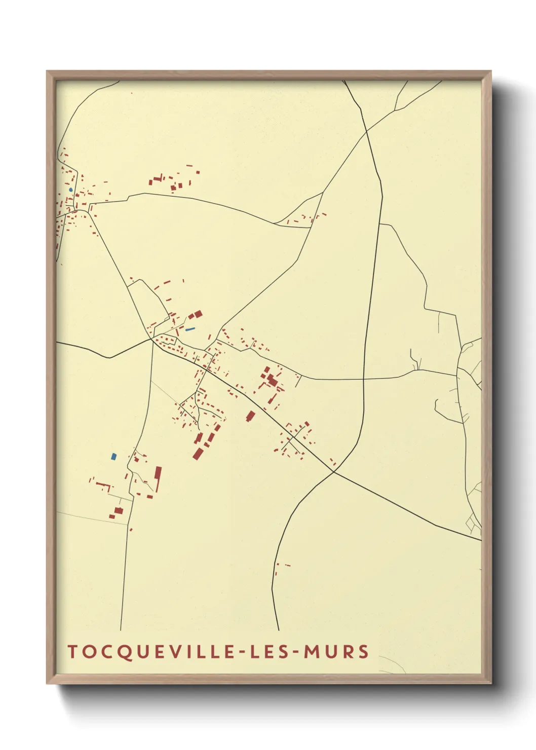 Un poster carteTocqueville-les-Murs
