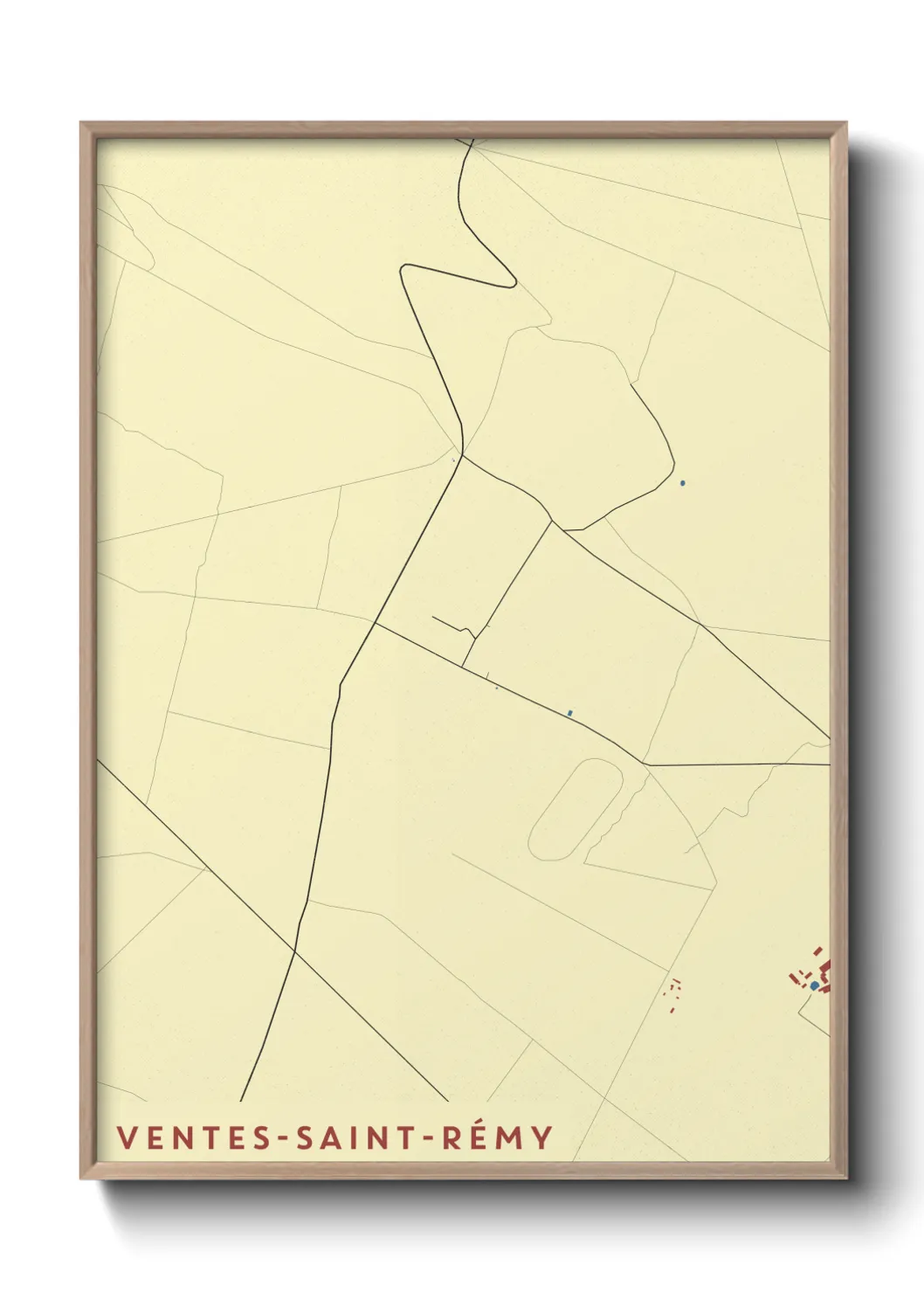 Une affiche de carte sur Ventes-Saint-Rémy