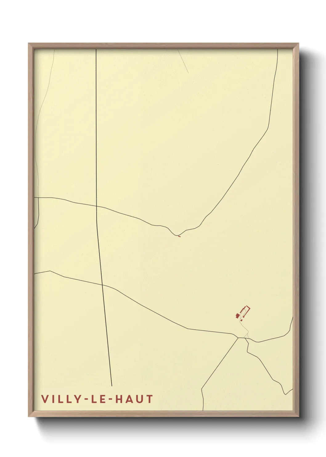 Une affiche de carte sur Villy-le-Haut