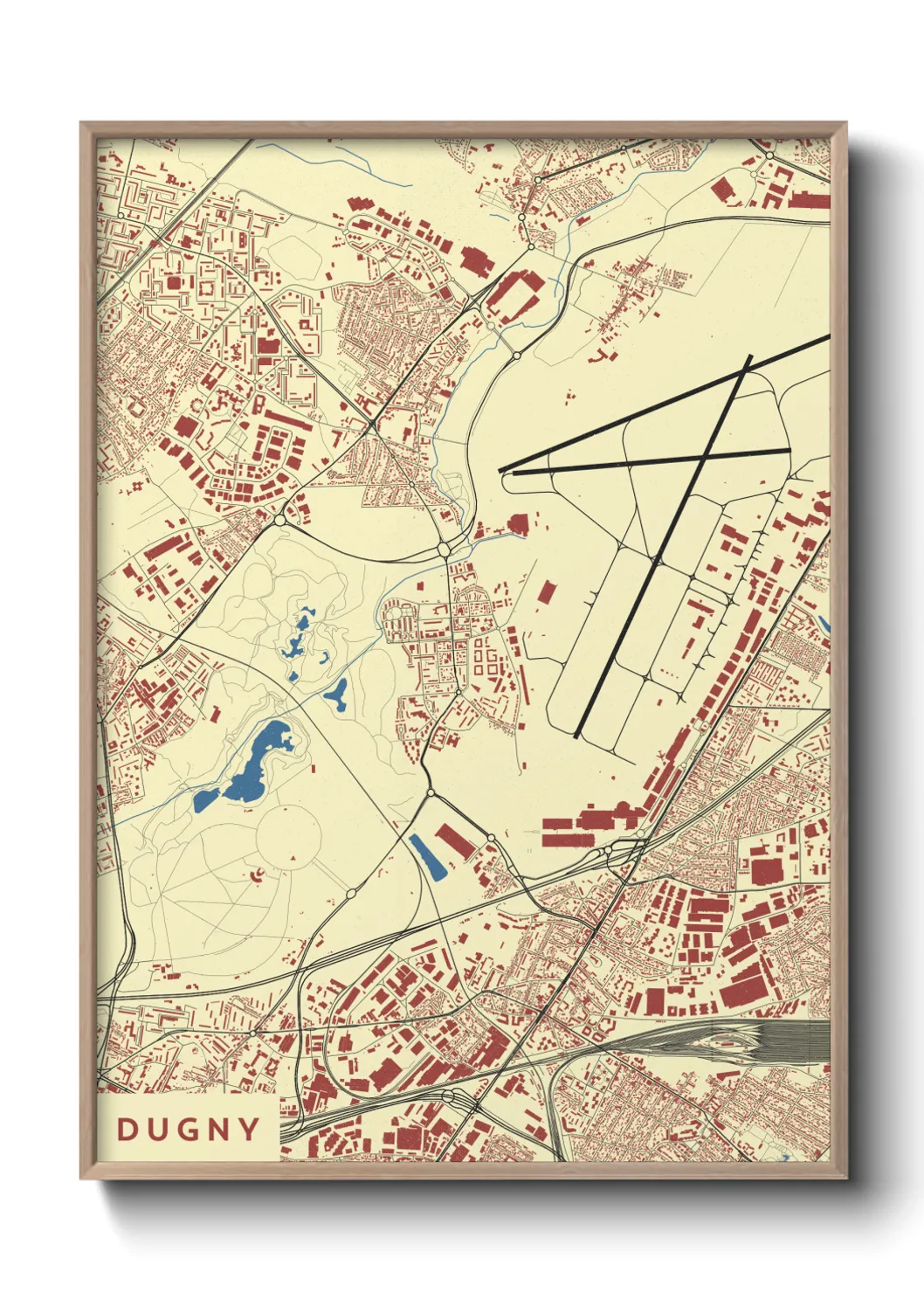 Une affiche de carte sur Dugny