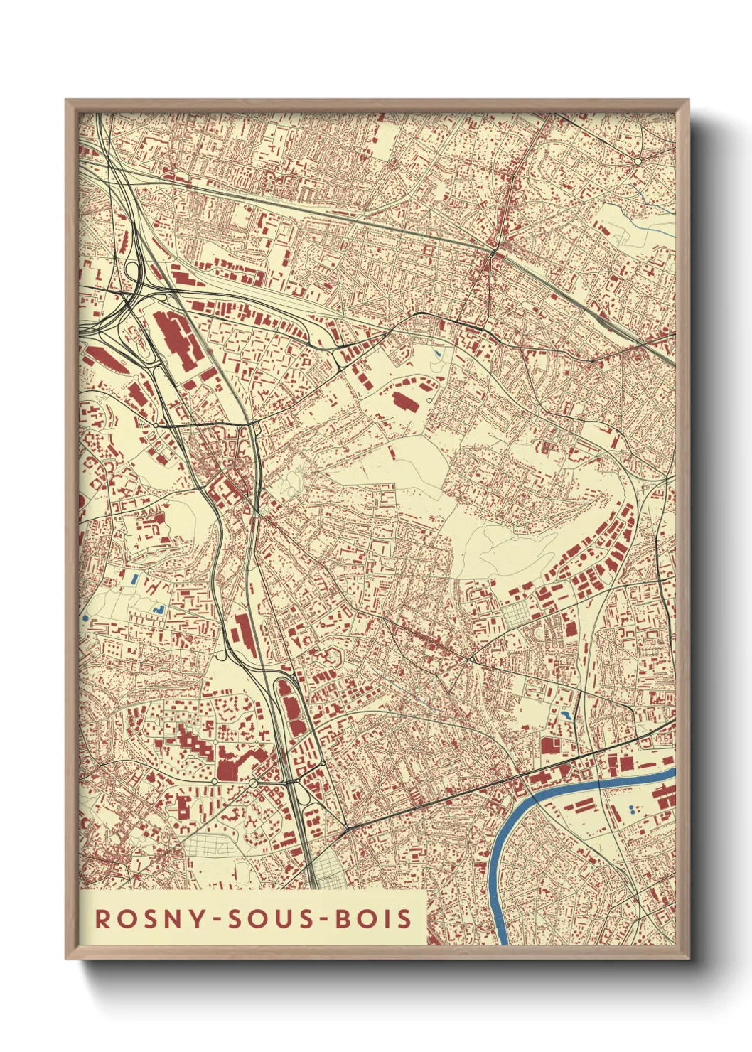 Un poster carteRosny-sous-Bois