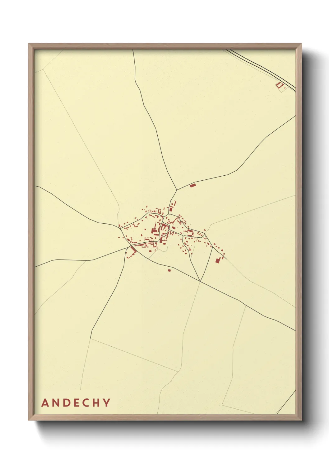 Une affiche de carte sur Andechy