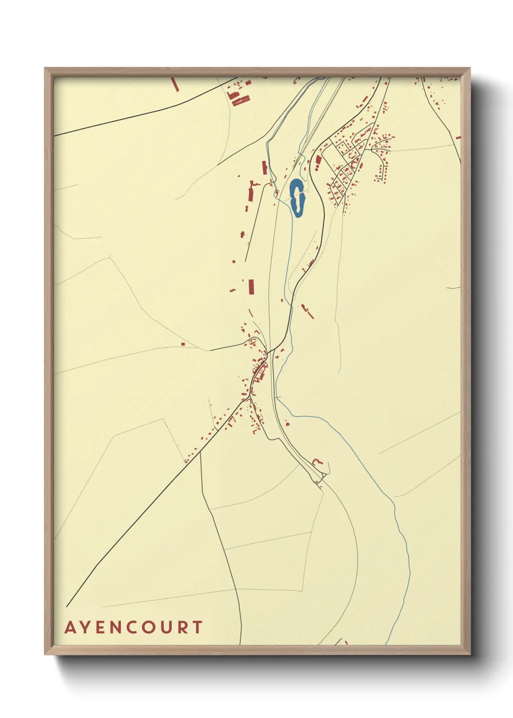 Une affiche de carte sur Ayencourt