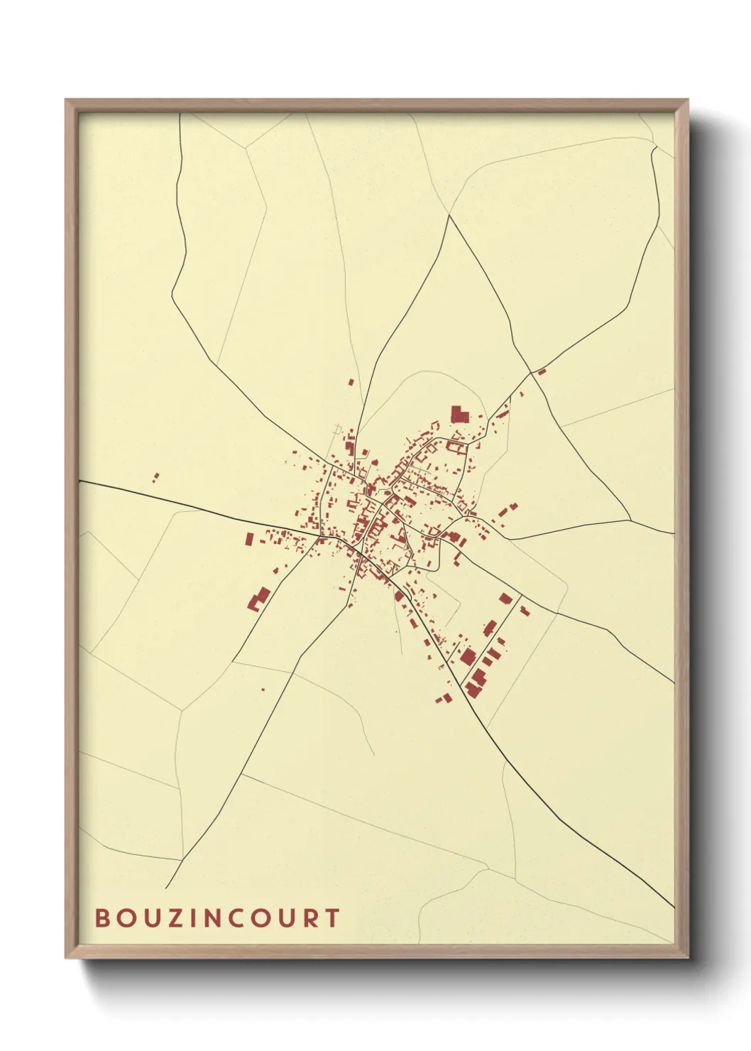 Une affiche de carte sur Bouzincourt