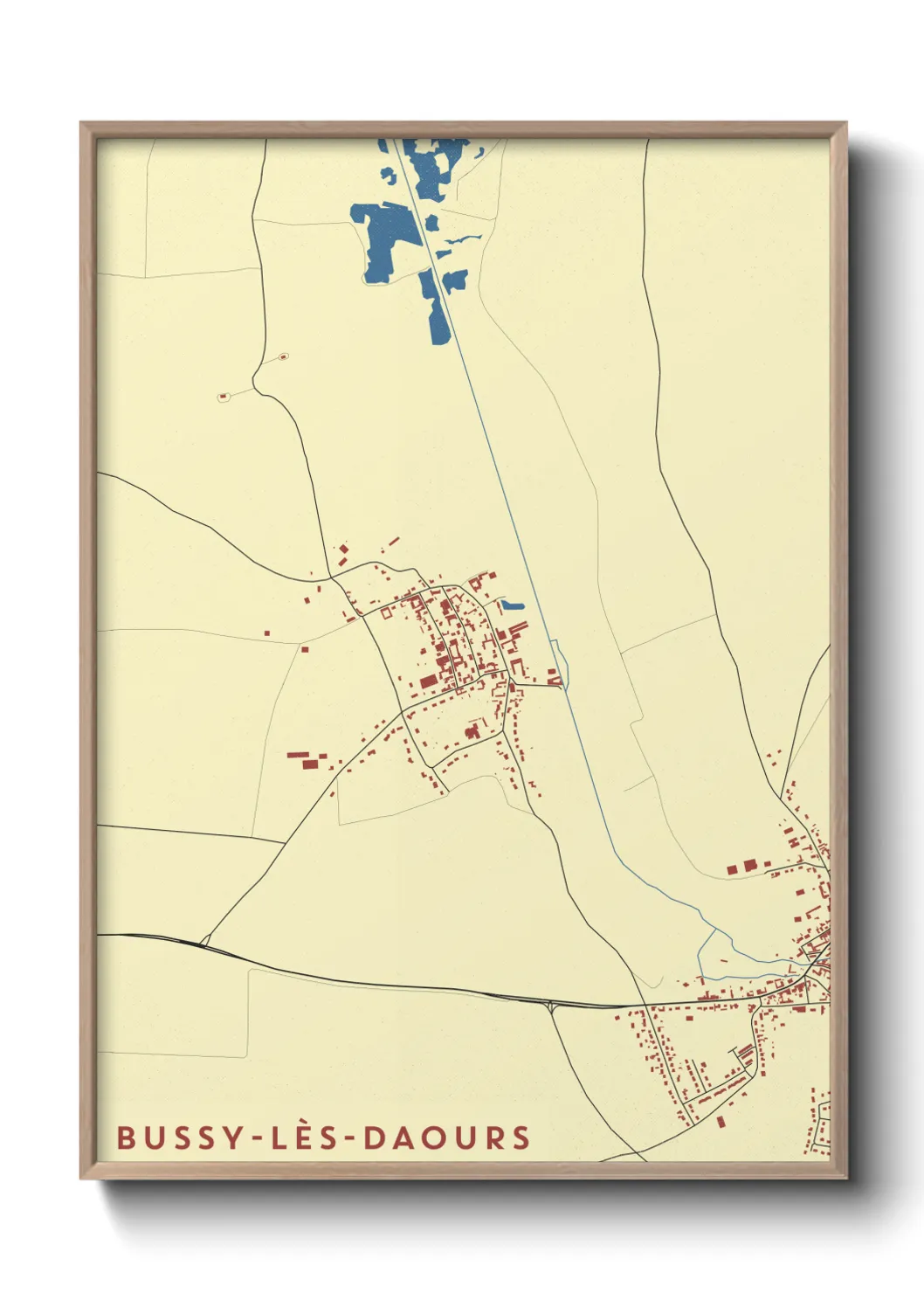 Une affiche de carte sur Bussy-lès-Daours
