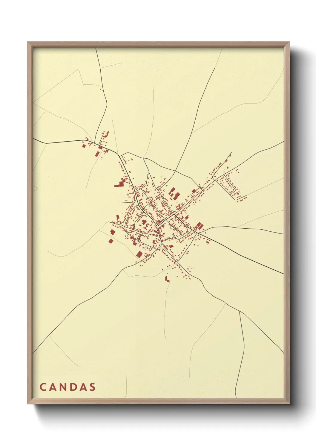 Une affiche de carte sur Candas