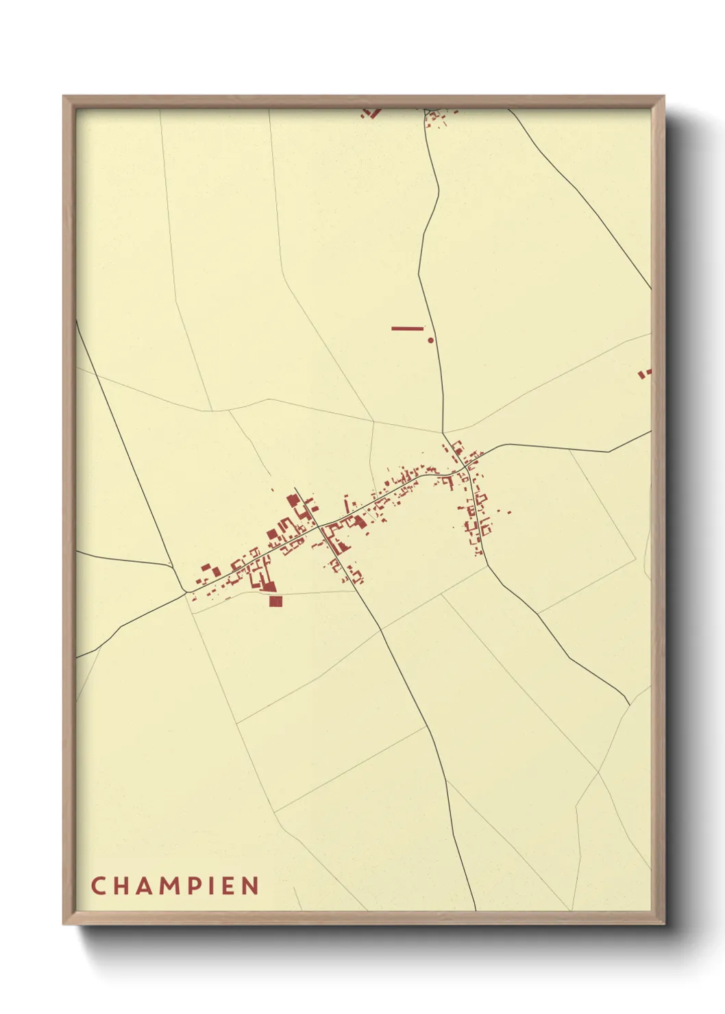 Une affiche de carte sur Champien