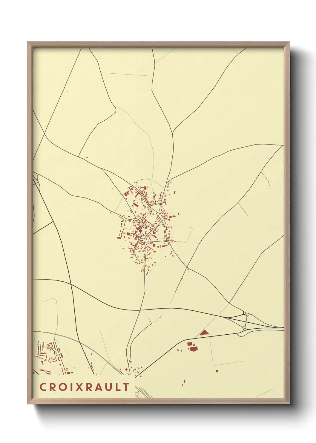 Une affiche de carte sur Croixrault