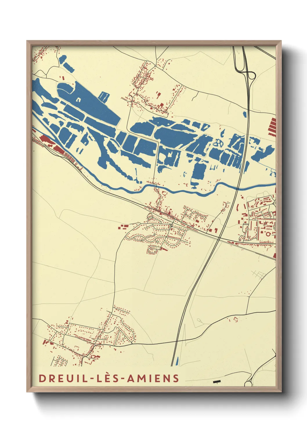 Un poster carteDreuil-lès-Amiens