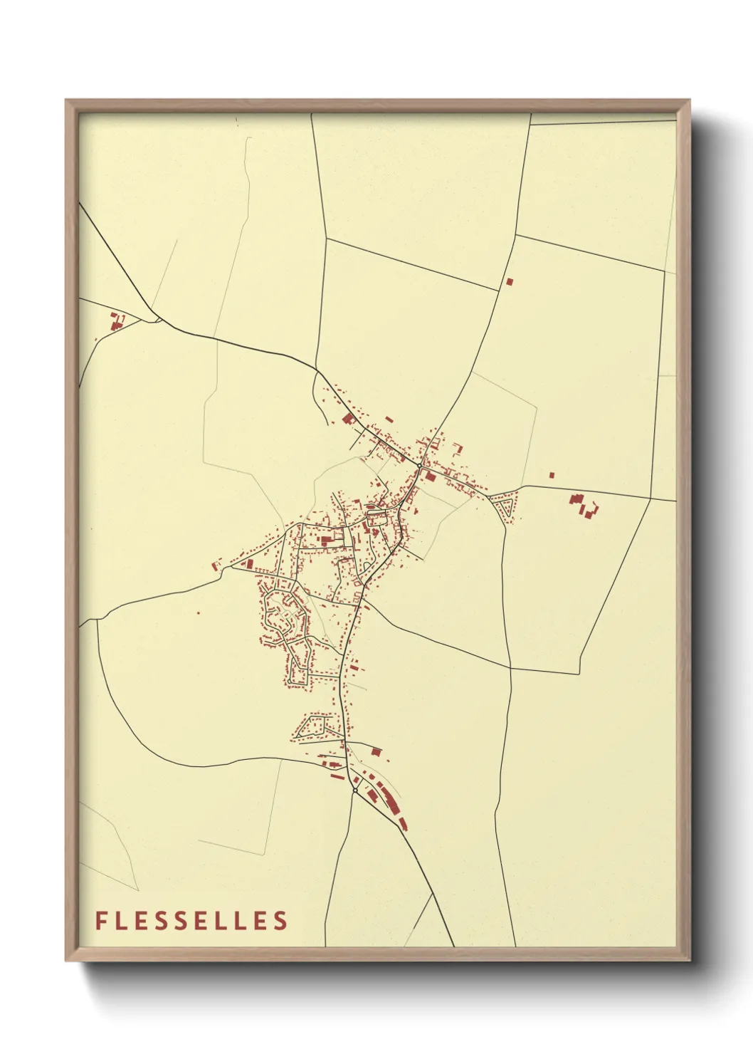 Une affiche de carte sur Flesselles