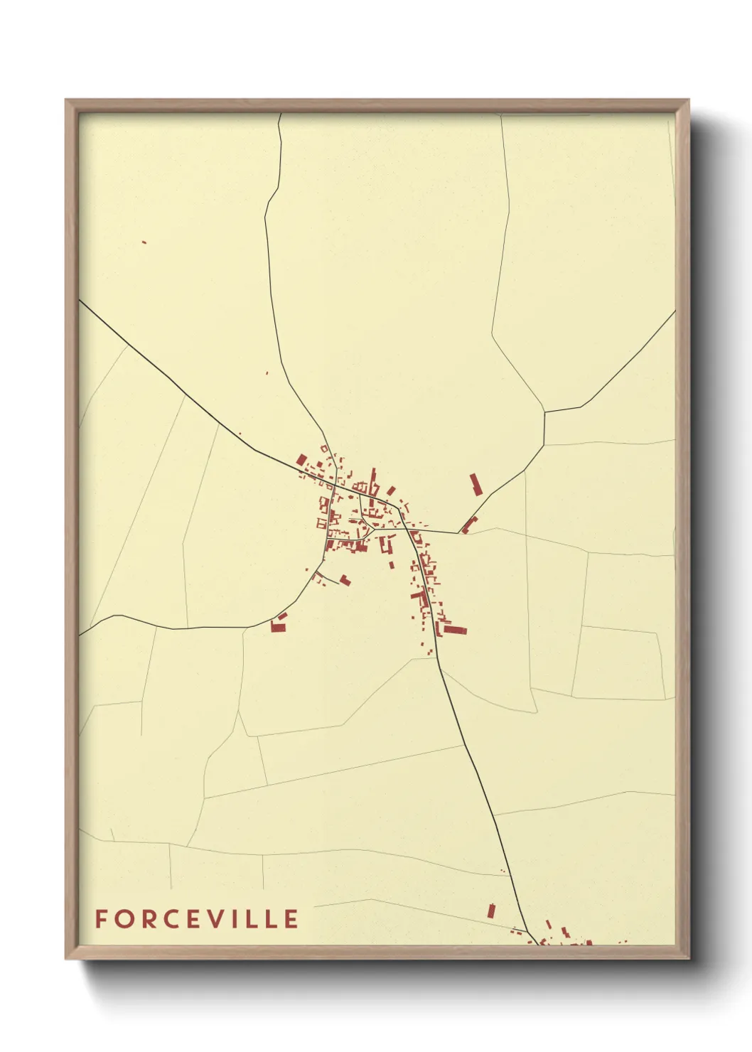 Une affiche de carte sur Forceville