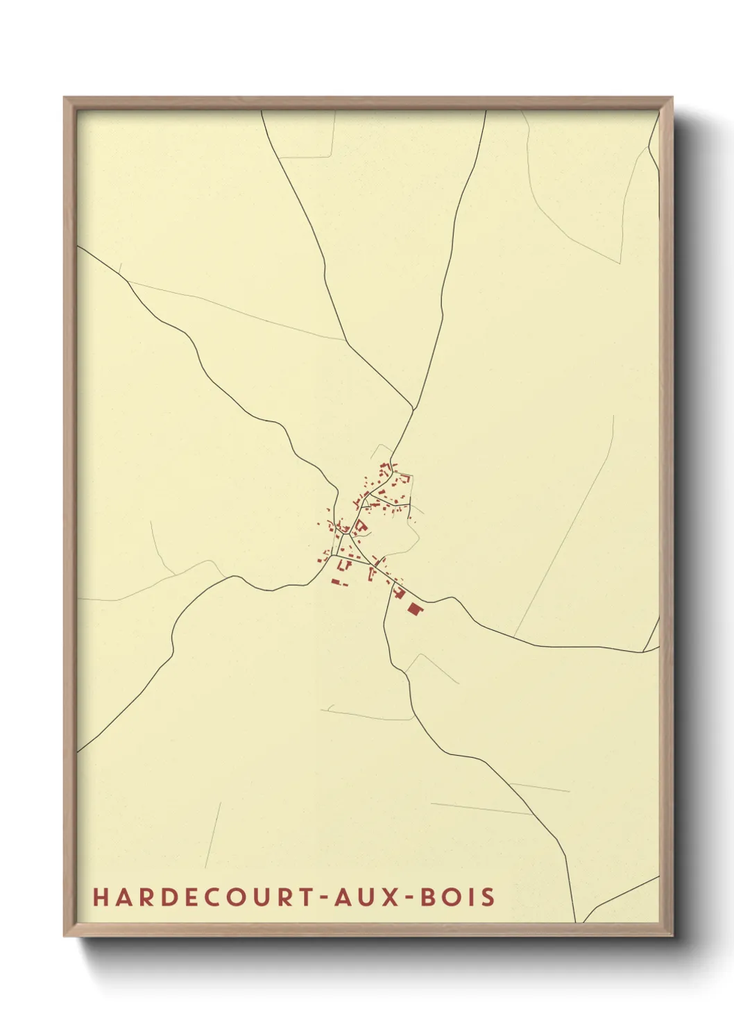 Un poster carteHardecourt-aux-Bois