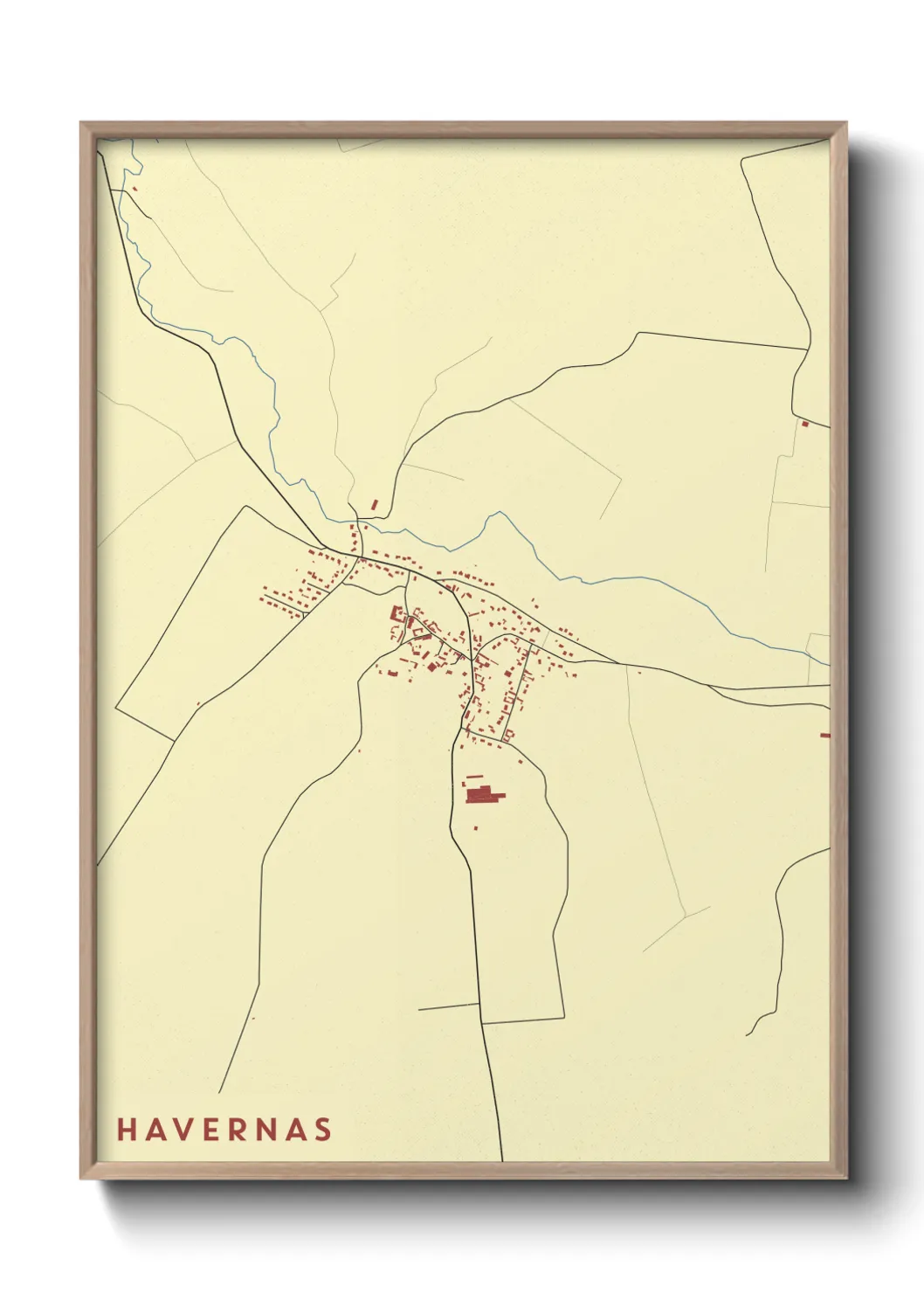 Une affiche de carte sur Havernas