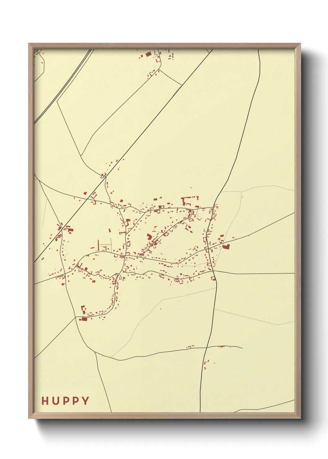 Une affiche de carte sur Huppy