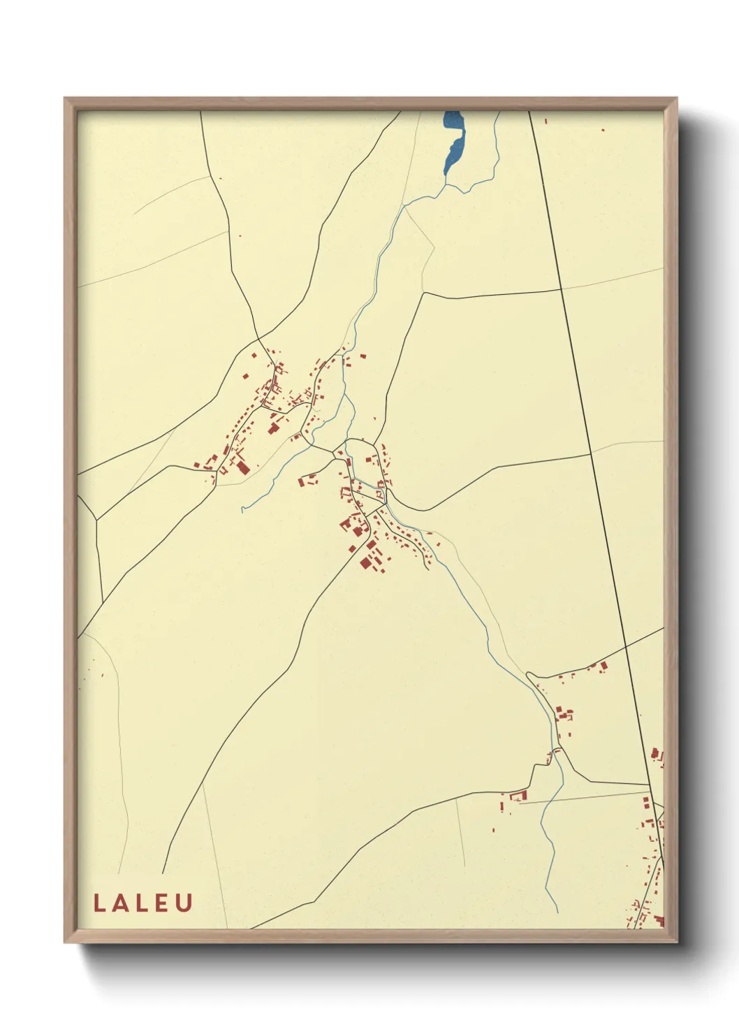 Une affiche de carte sur Laleu