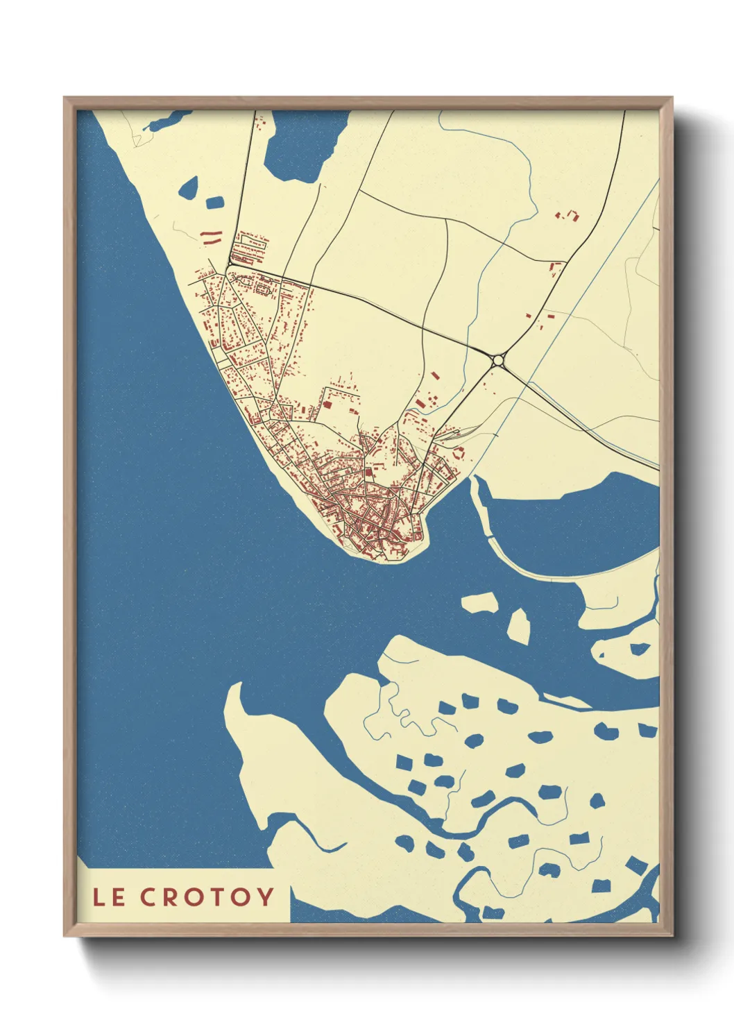 Une affiche de carte sur Le Crotoy