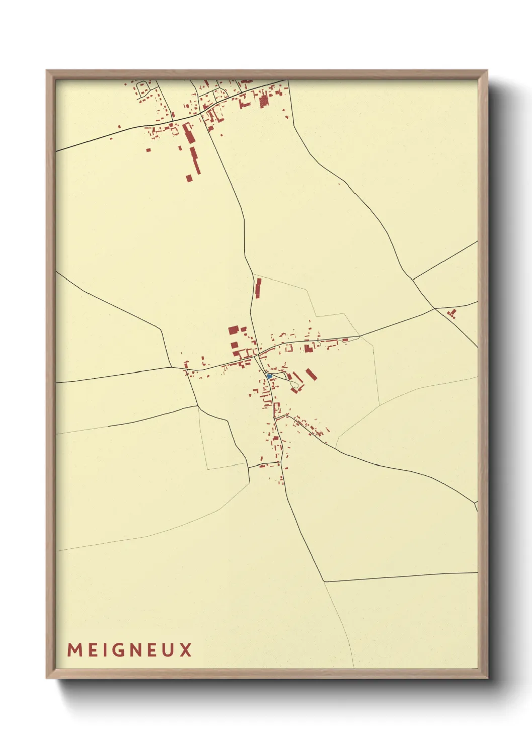 Une affiche de carte sur Meigneux