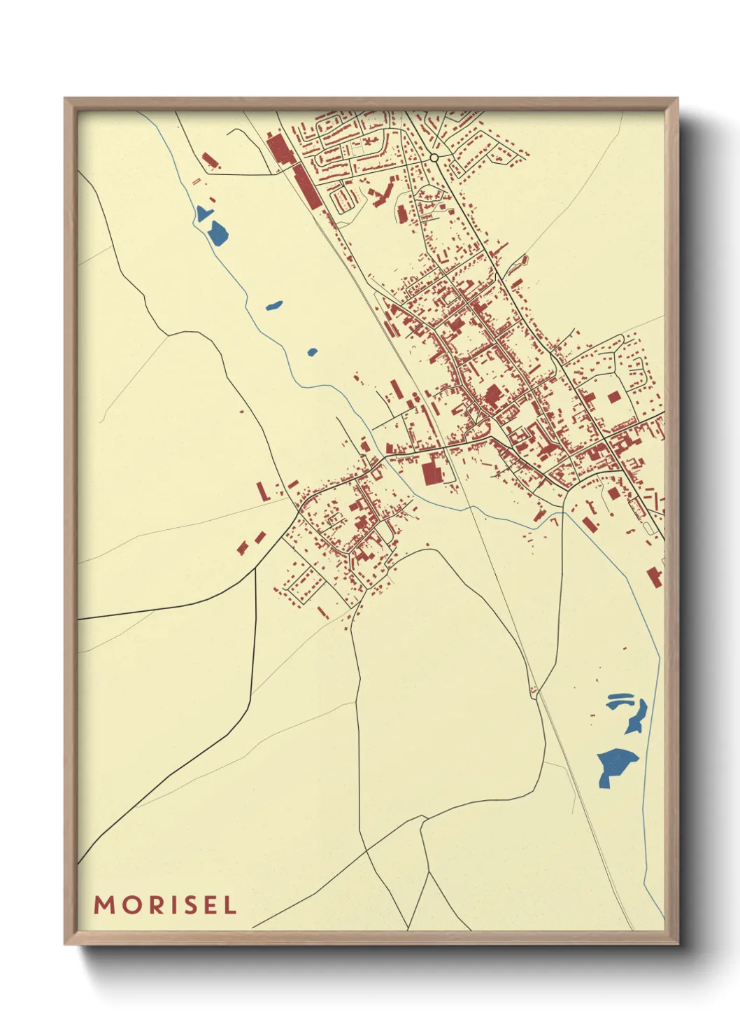 Une affiche de carte sur Morisel