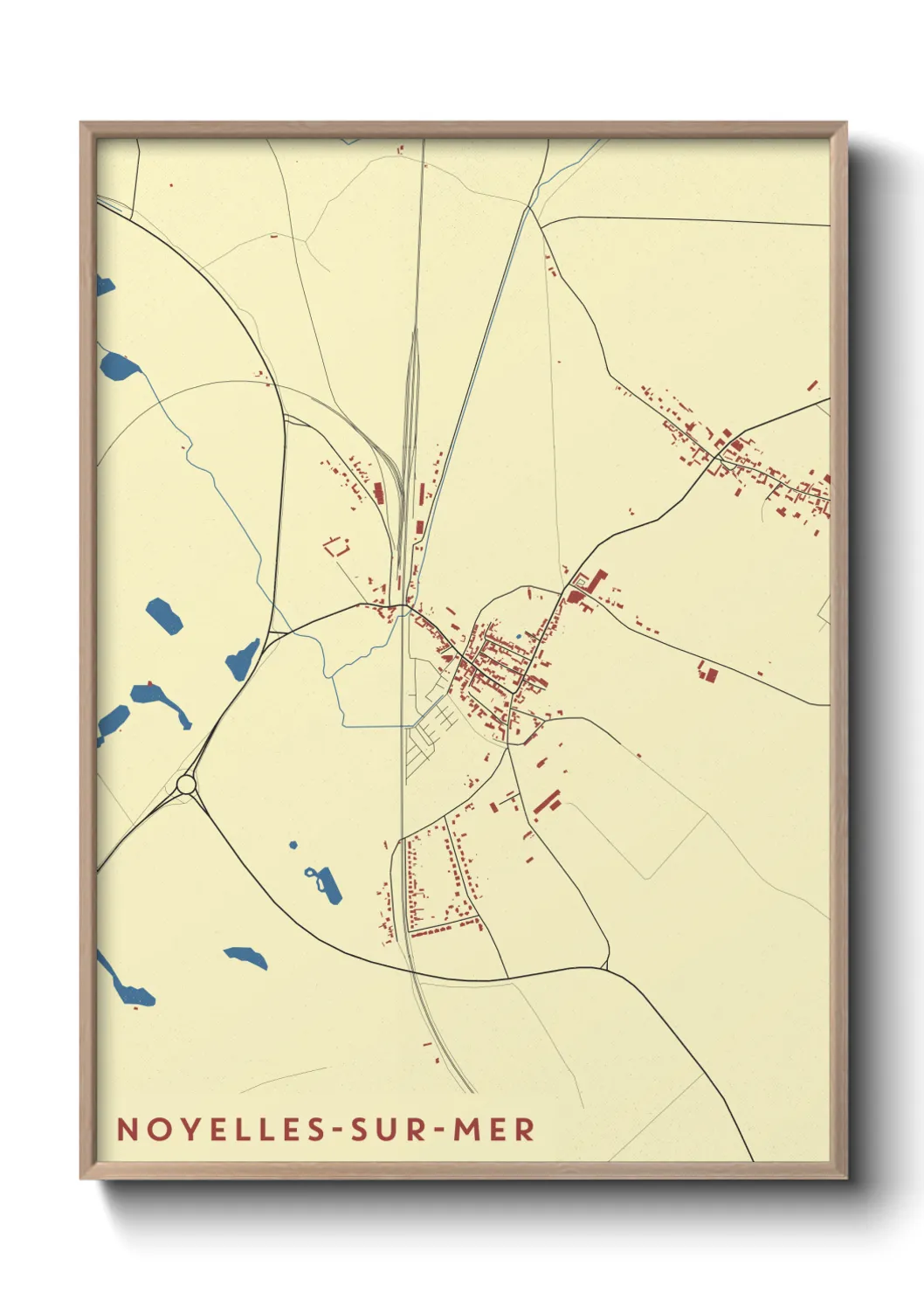 Une affiche de carte sur Noyelles-sur-Mer