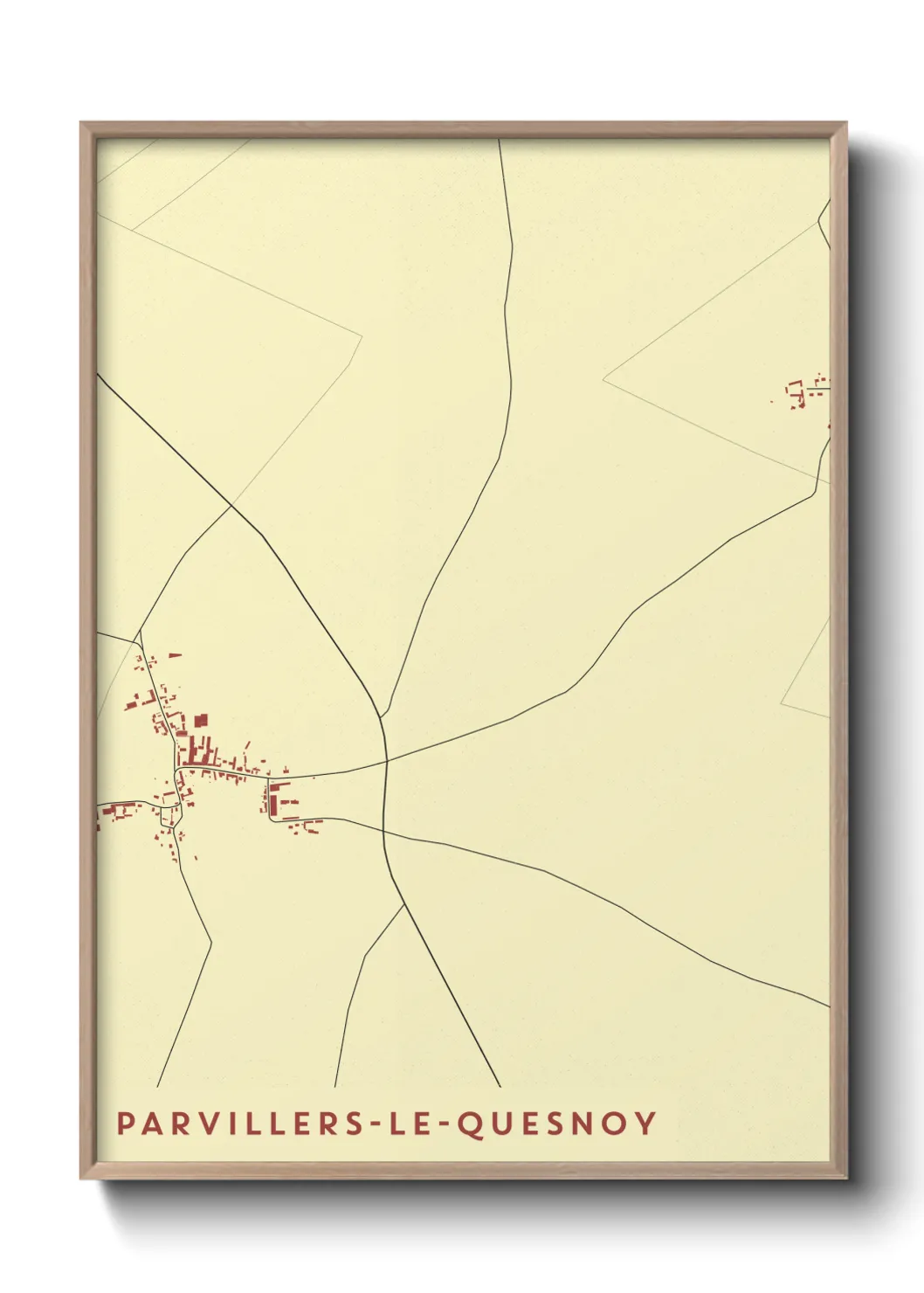 Un poster carteParvillers-le-Quesnoy