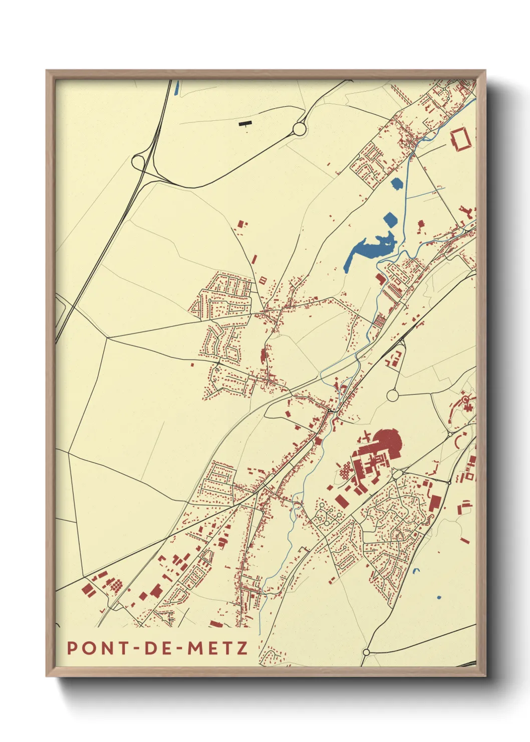 Un poster cartePont-de-Metz