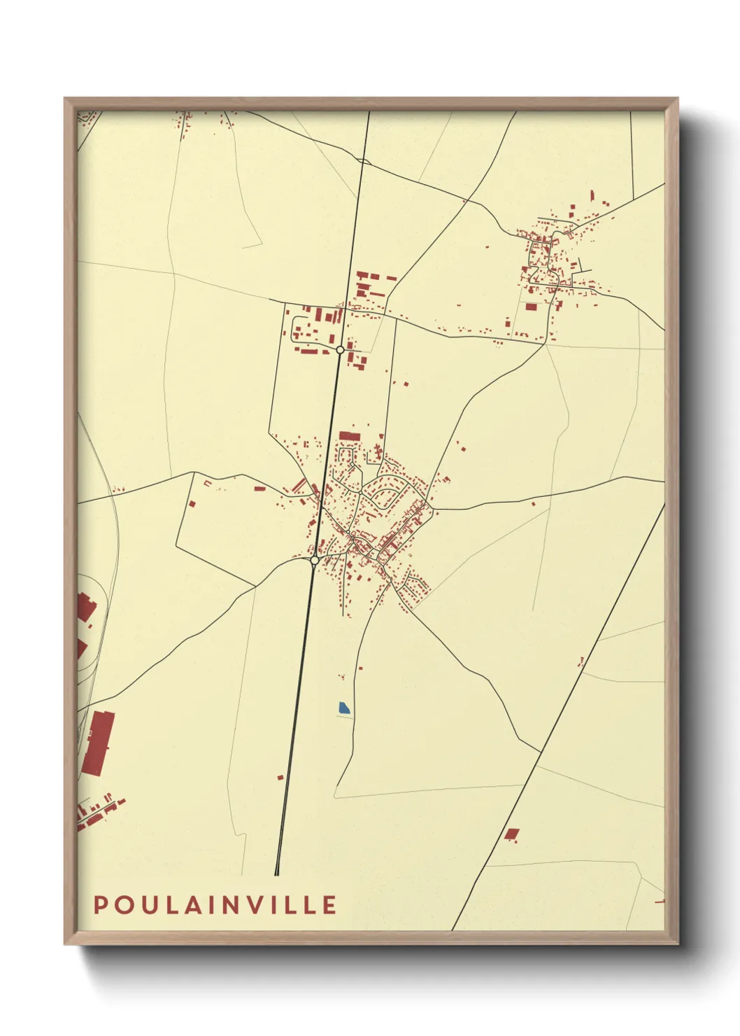 Une affiche de carte sur Poulainville