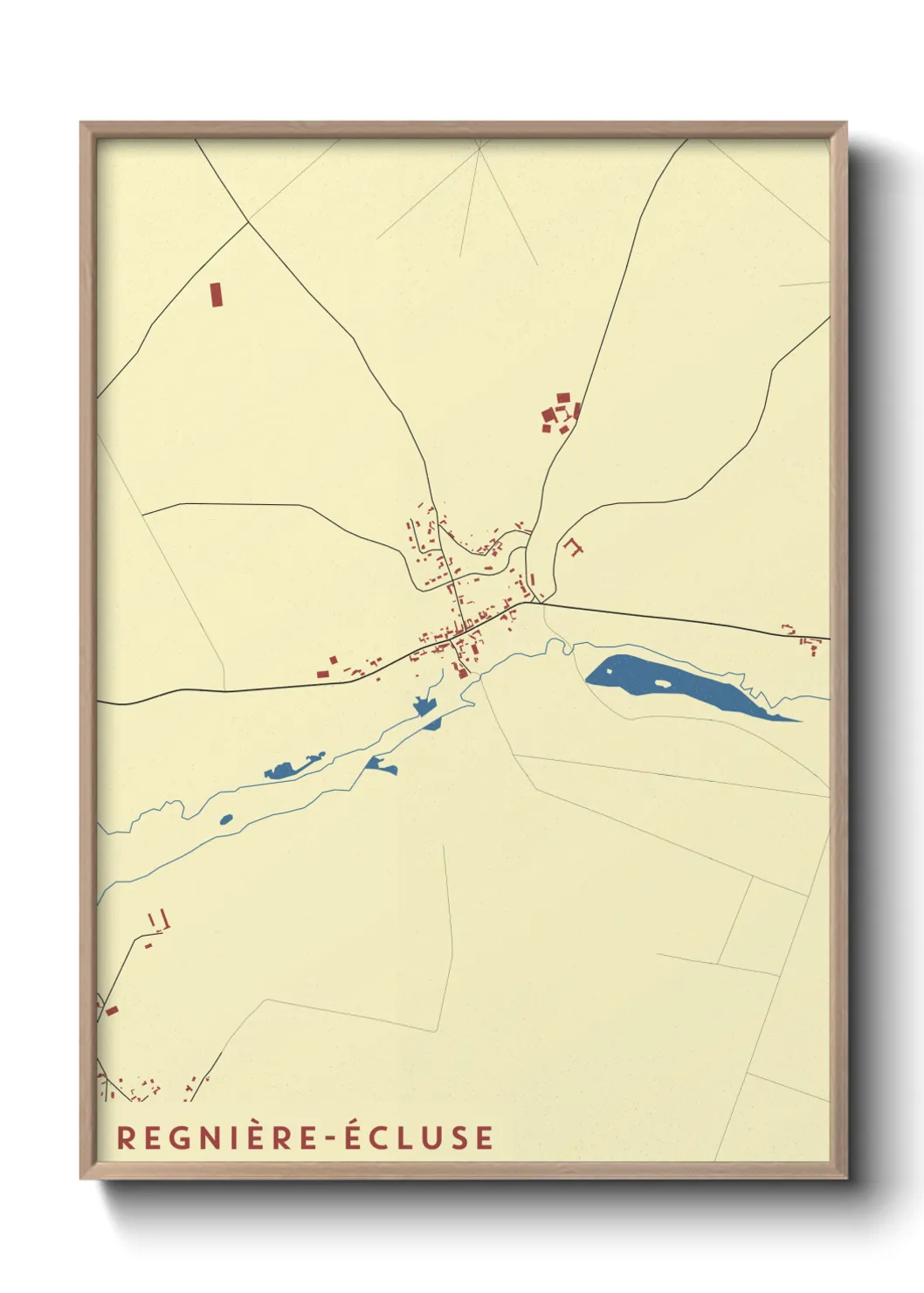 Une affiche de carte sur Regnière-Écluse