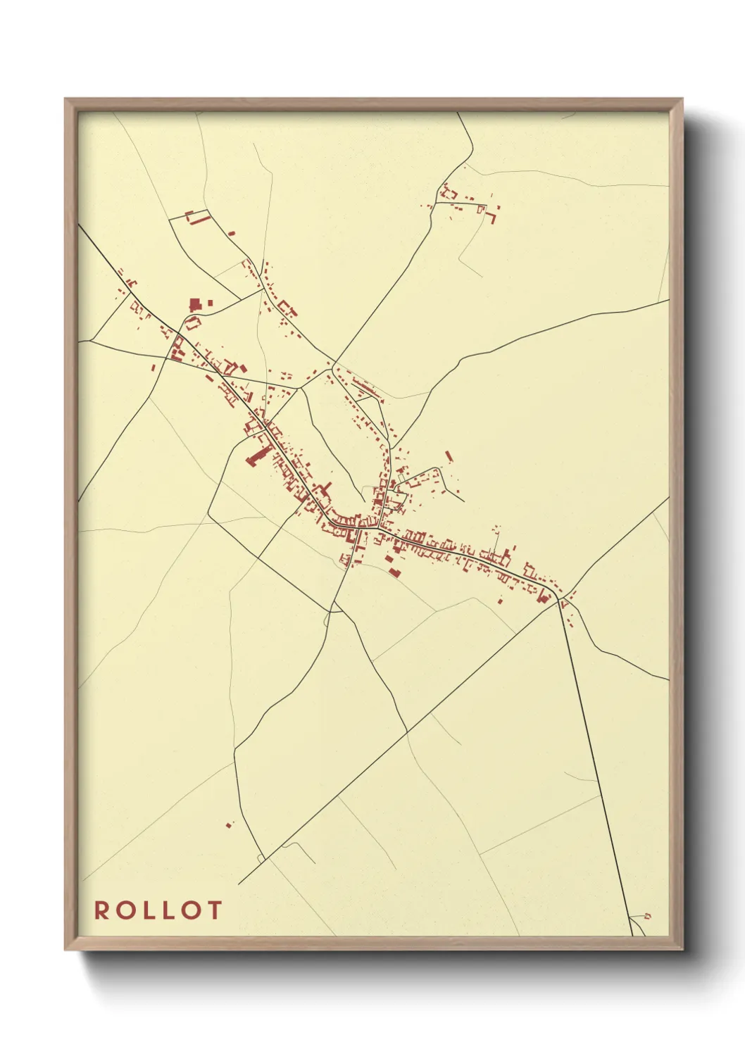 Une affiche de carte sur Rollot