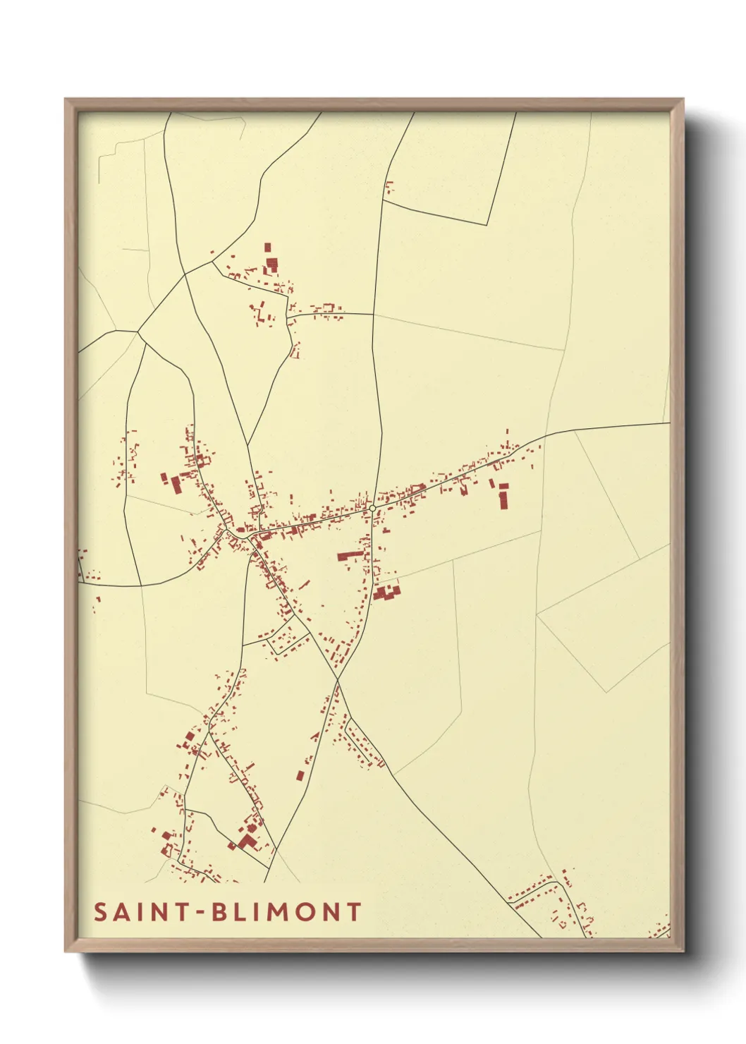 Une affiche de carte sur Saint-Blimont