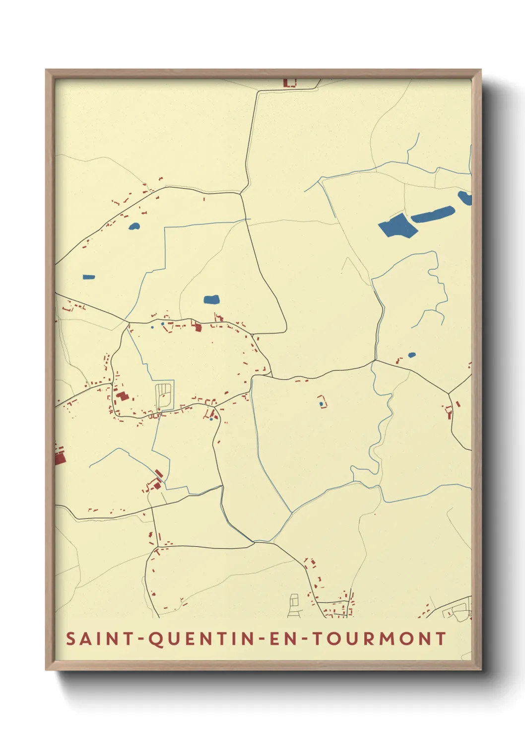 Un poster carteSaint-Quentin-en-Tourmont