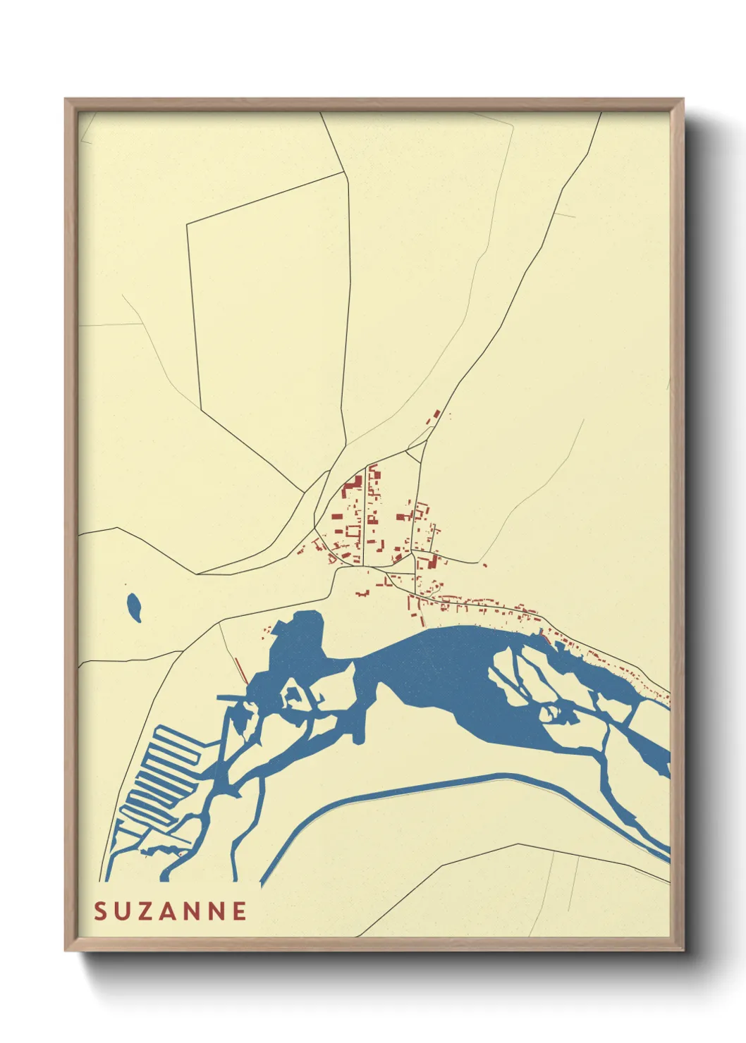 Une affiche de carte sur Suzanne