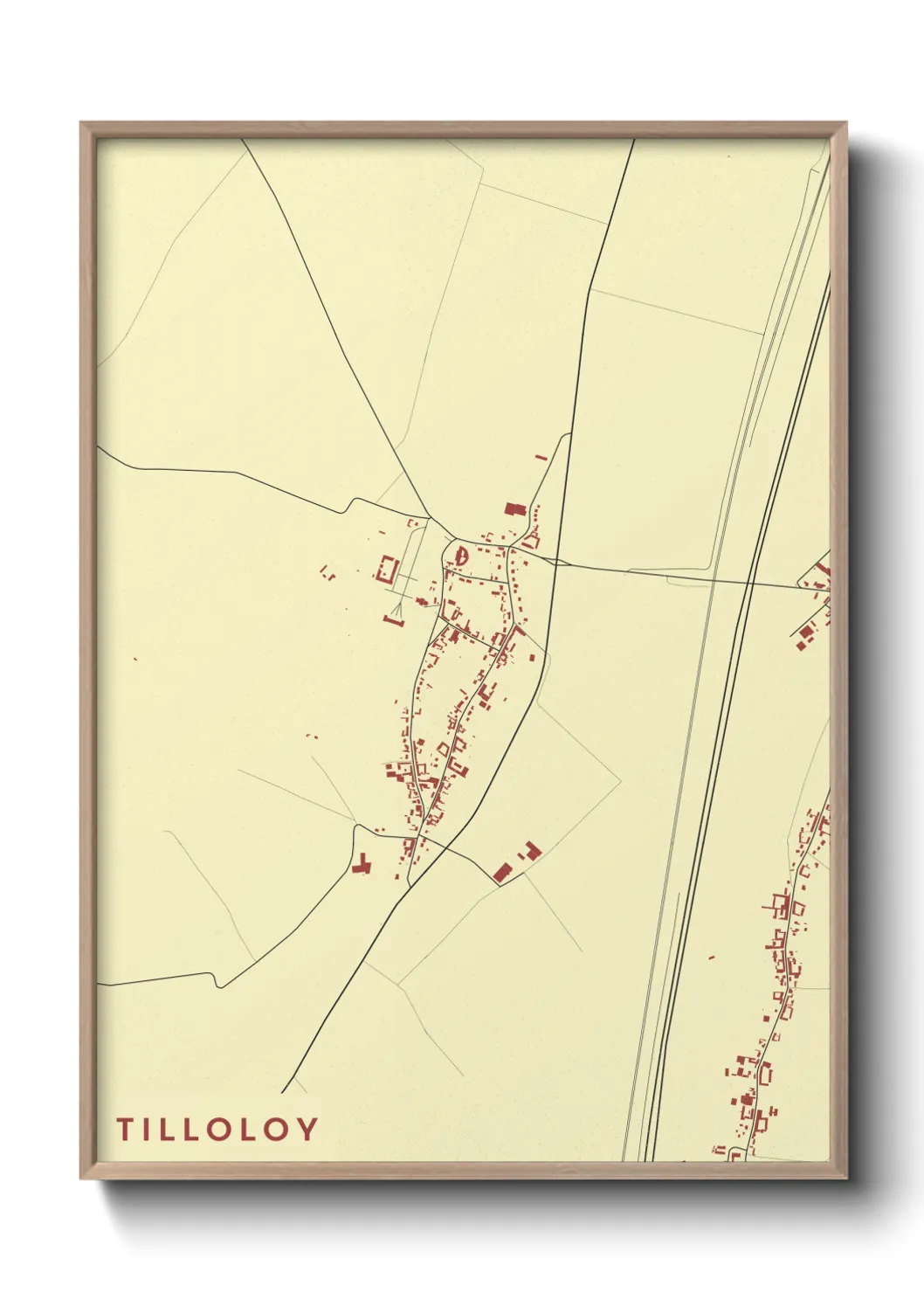 Une affiche de carte sur Tilloloy