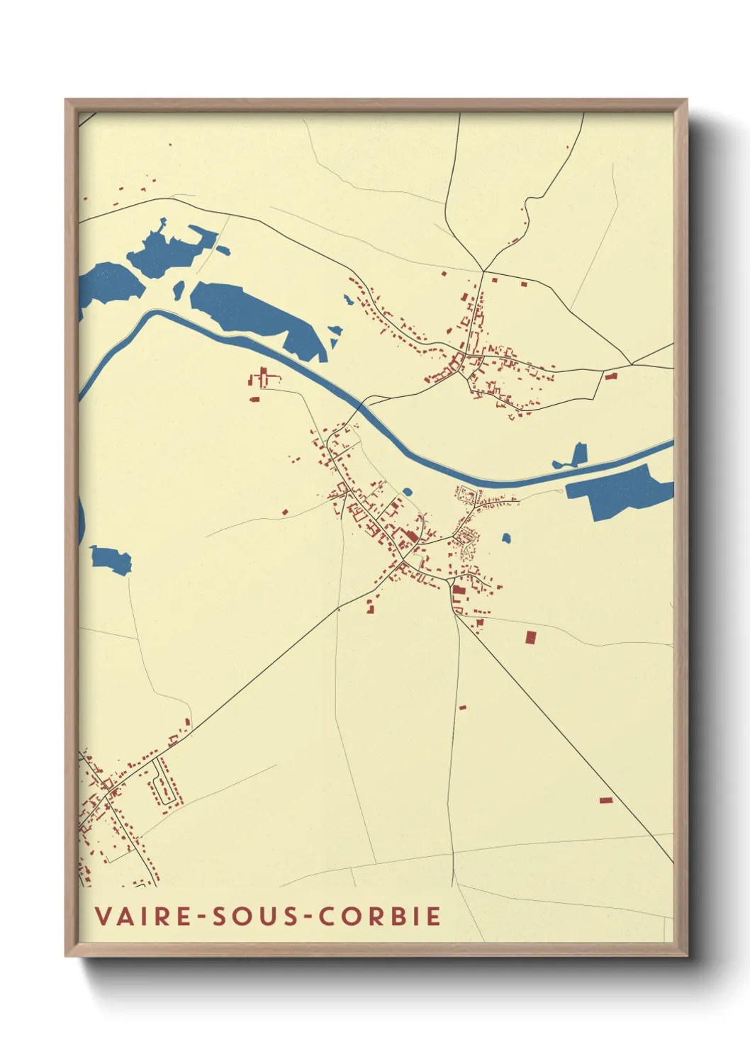Une affiche de carte sur Vaire-sous-Corbie