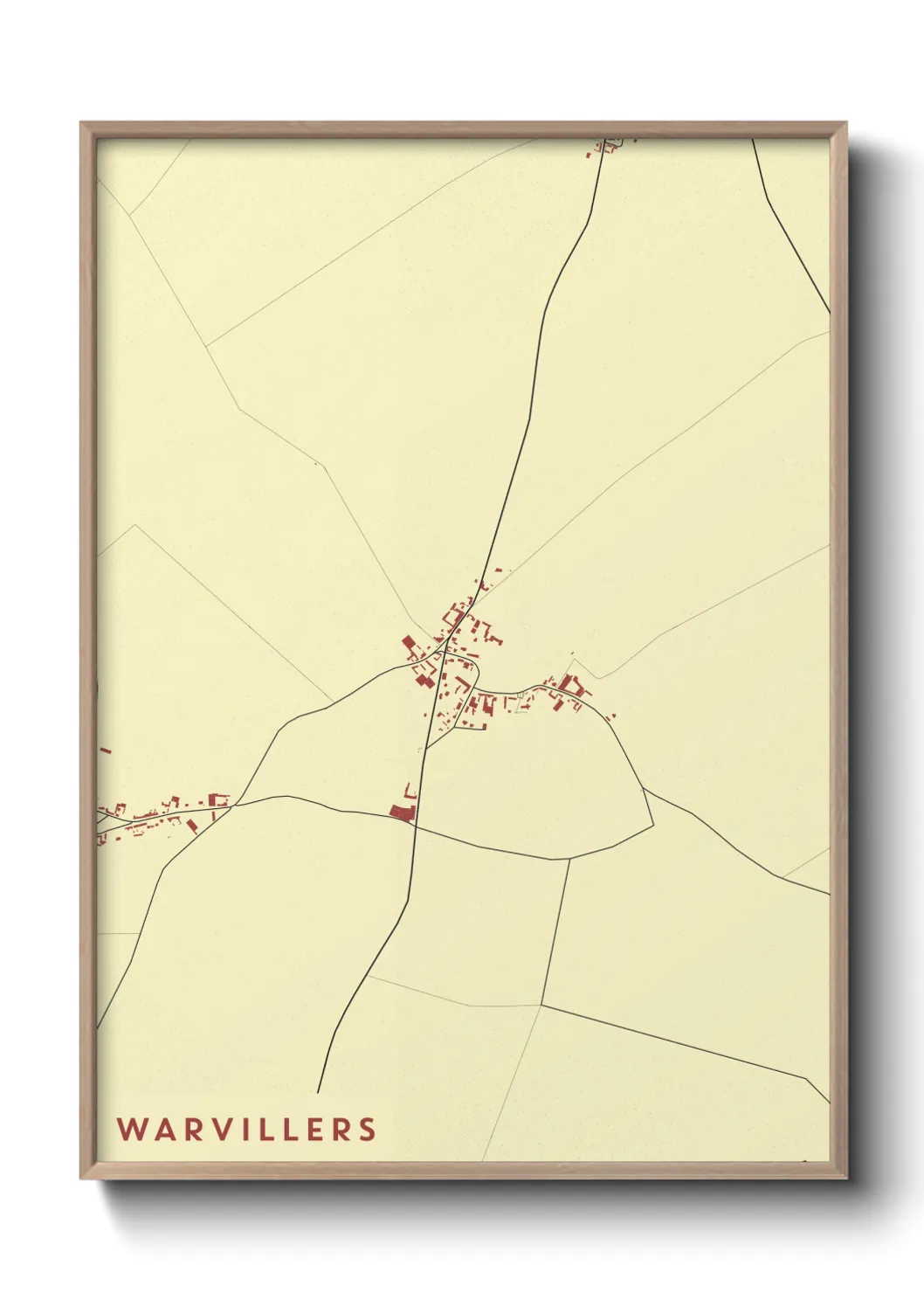 Une affiche de carte sur Warvillers