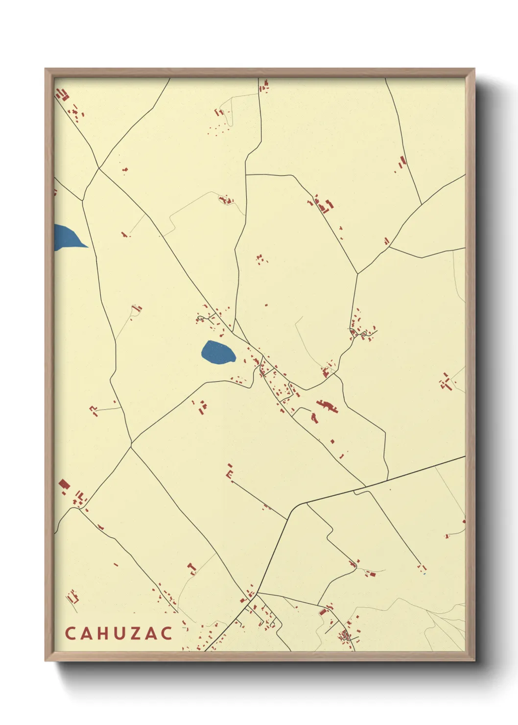 Une affiche de carte sur Cahuzac