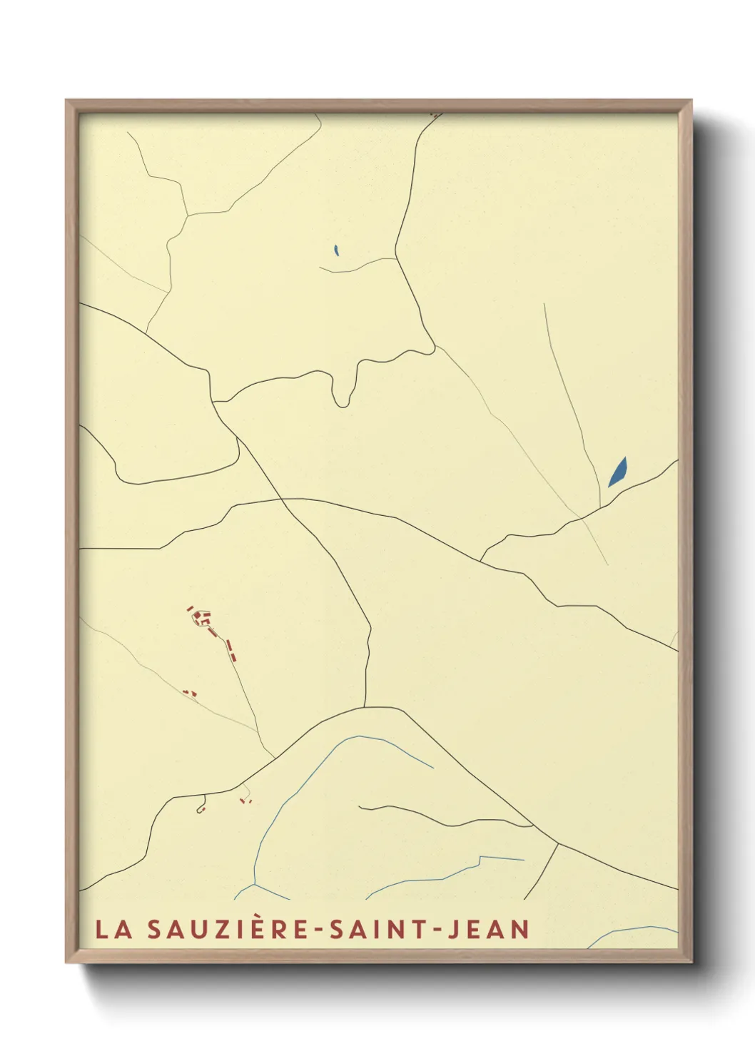 Une affiche de carte sur La Sauzière-Saint-Jean