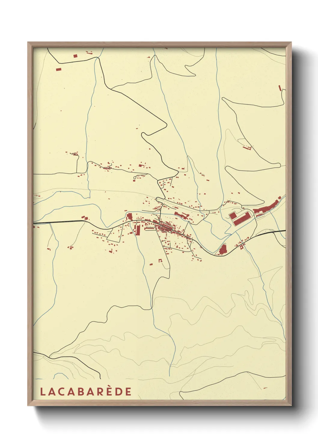 Une affiche de carte sur Lacabarède