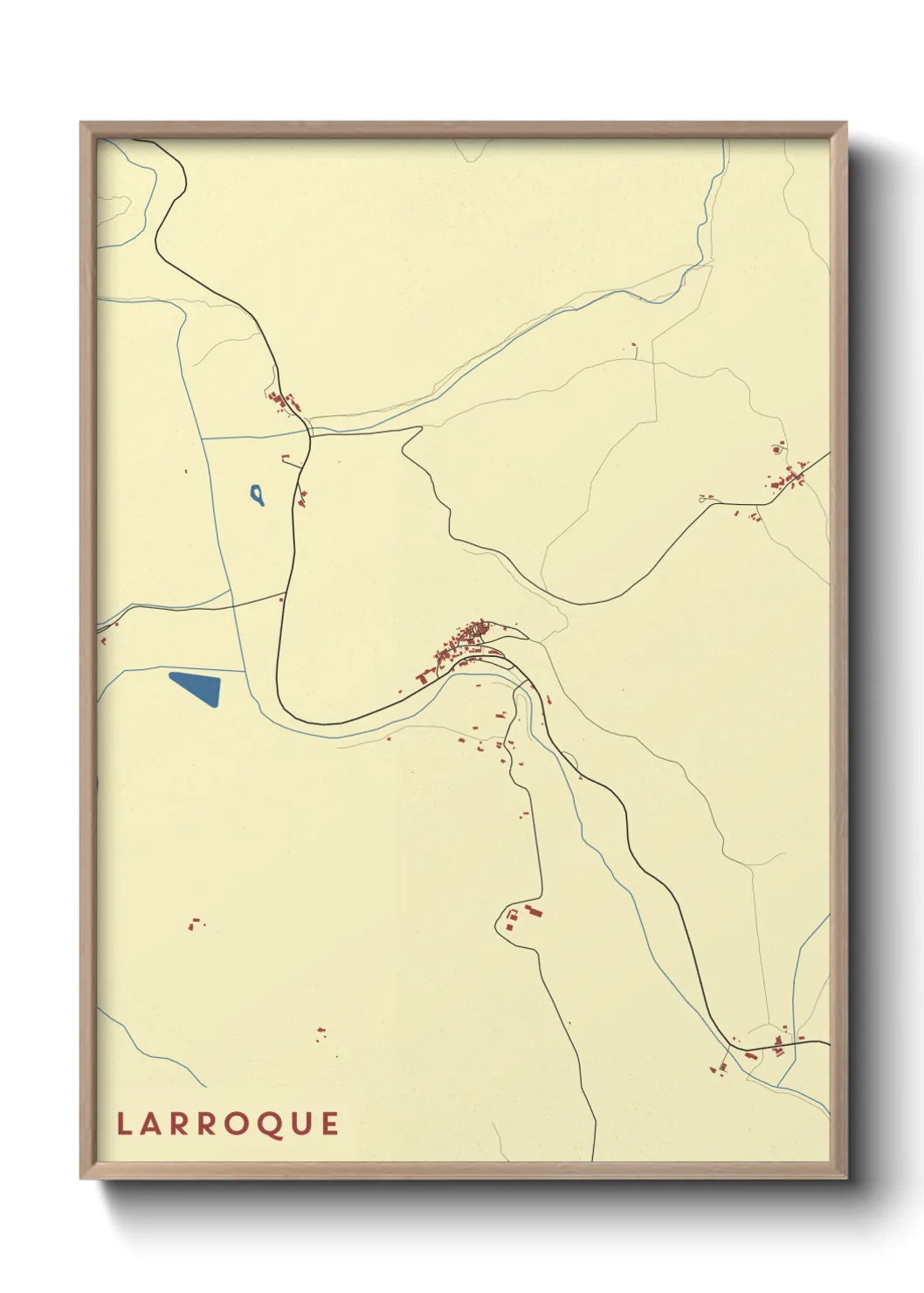 Une affiche de carte sur Larroque