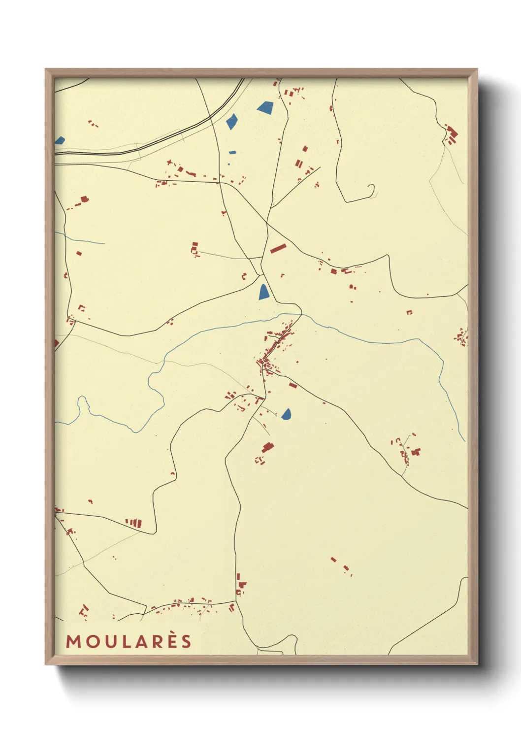 Une affiche de carte sur Moularès