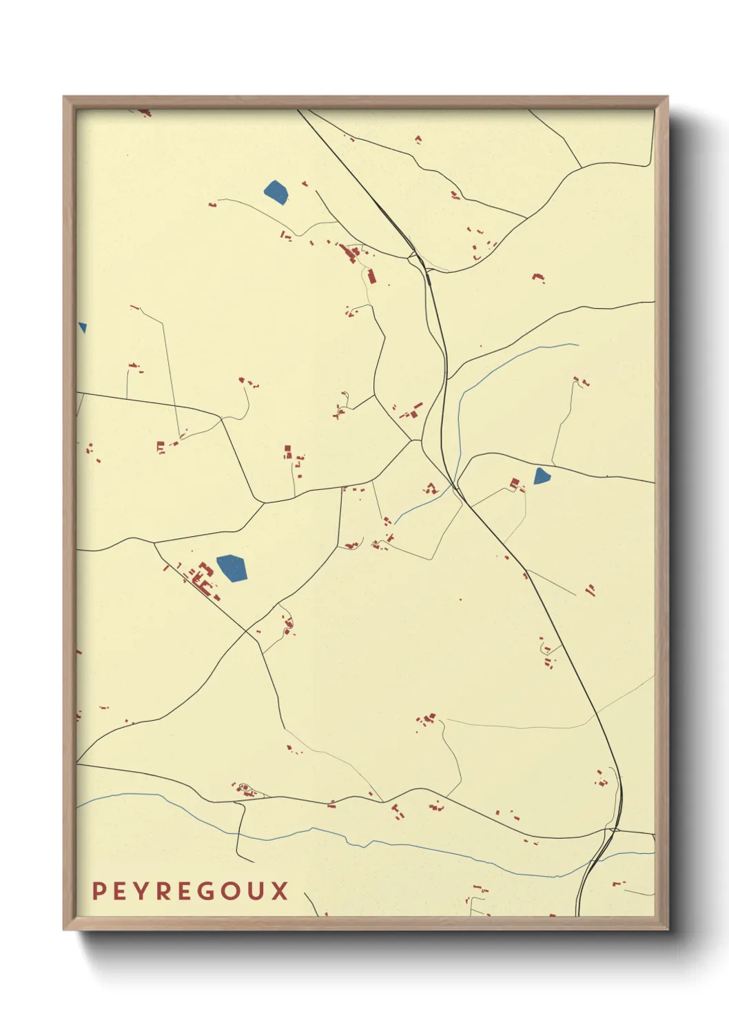 Une affiche de carte sur Peyregoux