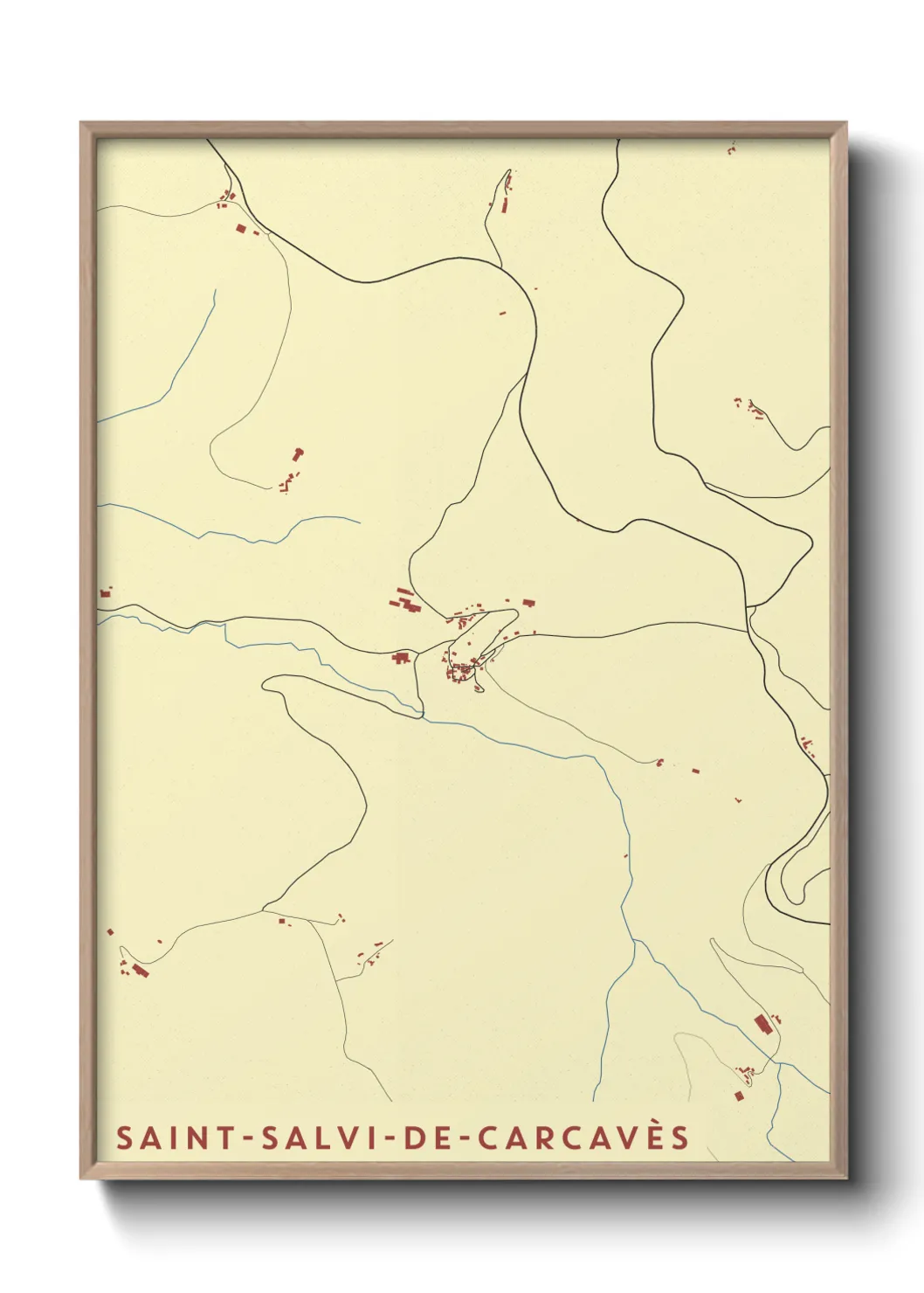 Une affiche de carte sur Saint-Salvi-de-Carcavès