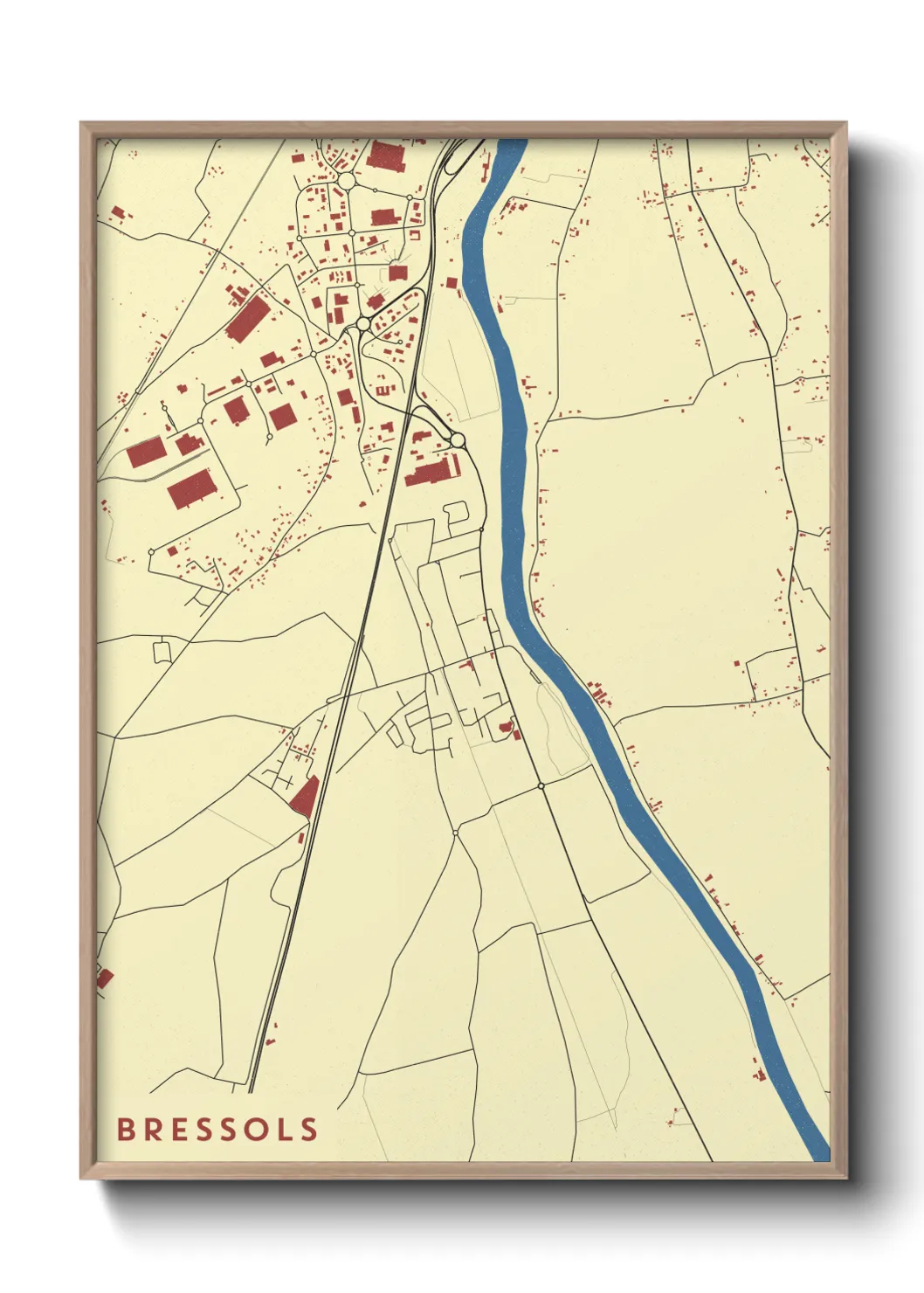 Une affiche de carte sur Bressols