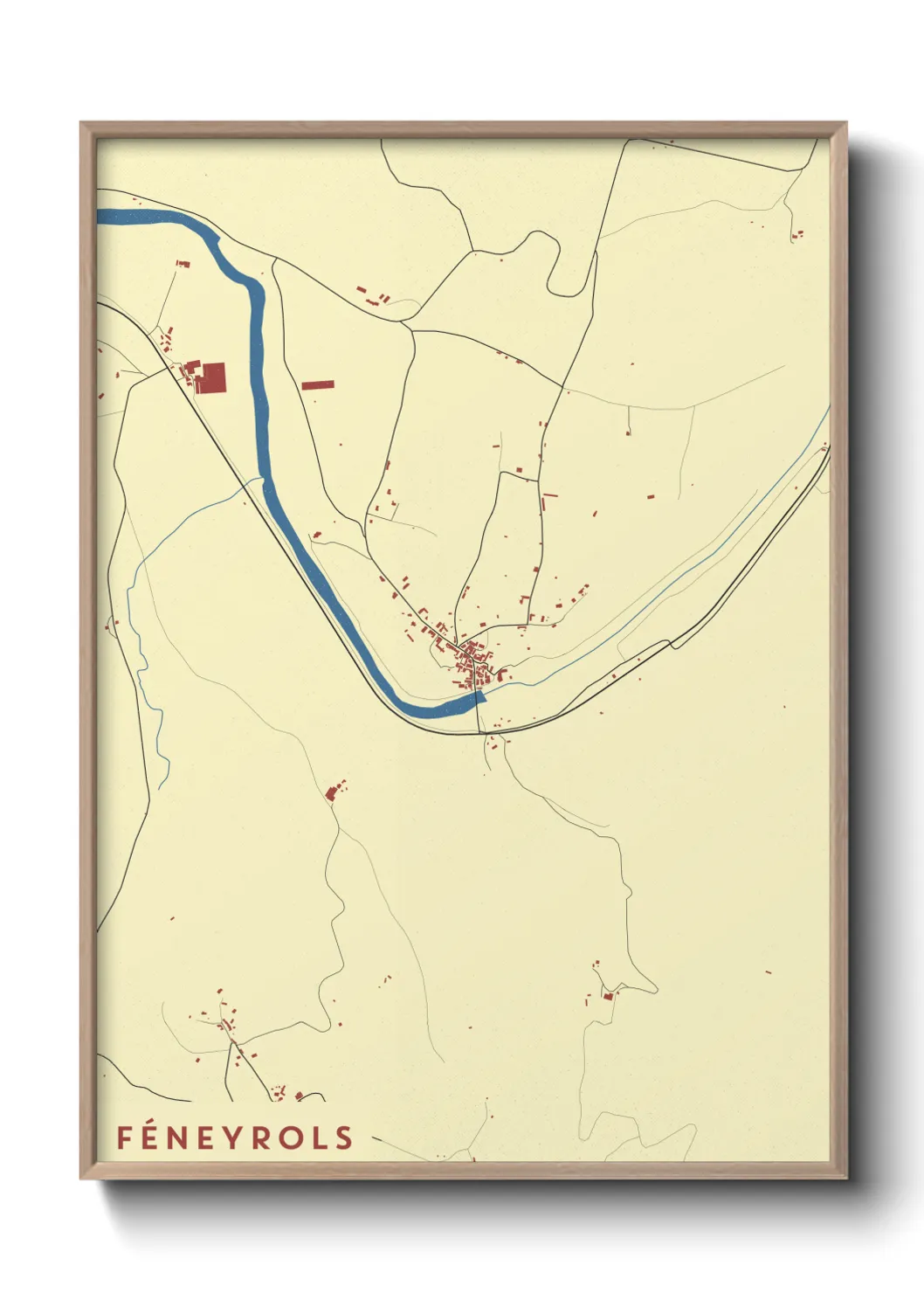 Une affiche de carte sur Féneyrols