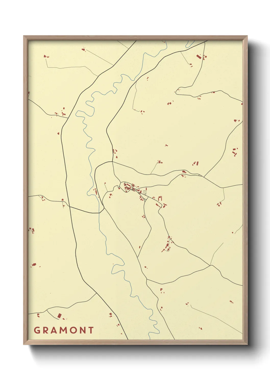 Une affiche de carte sur Gramont