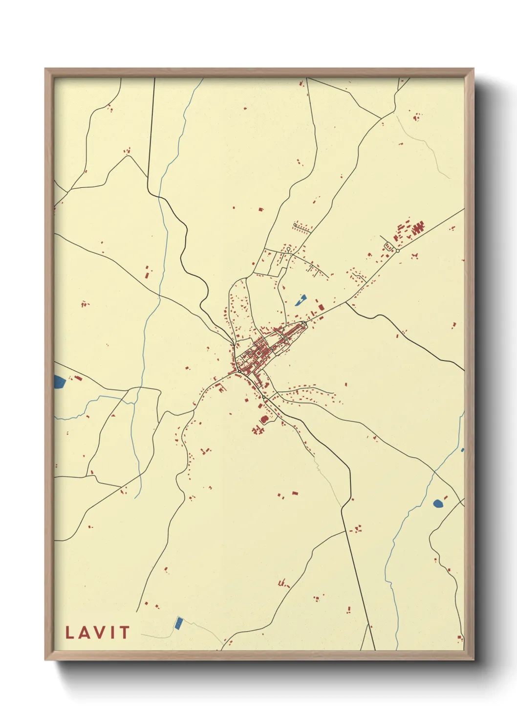 Une affiche de carte sur Lavit