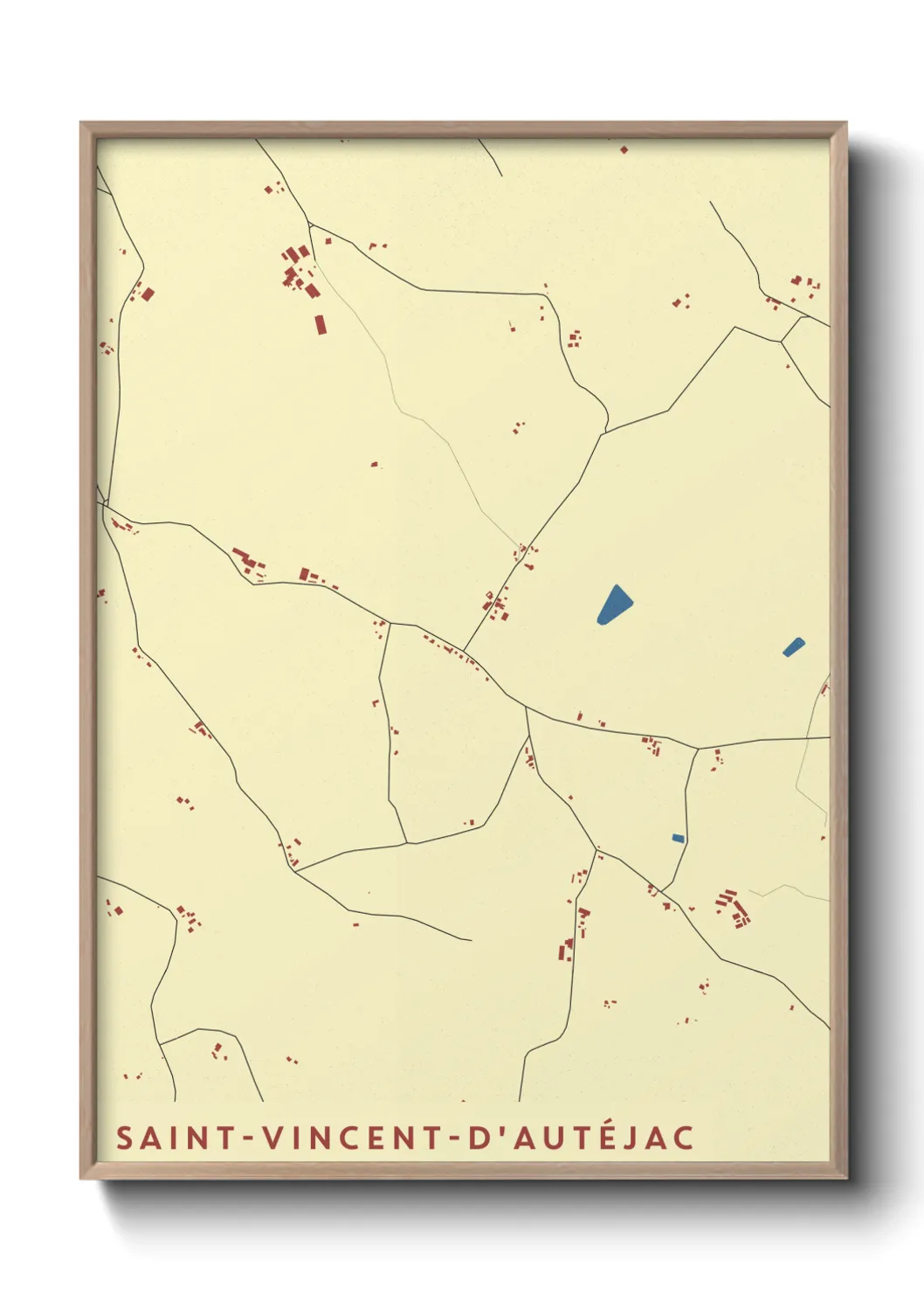 Un poster carteSaint-Vincent-d'Autéjac